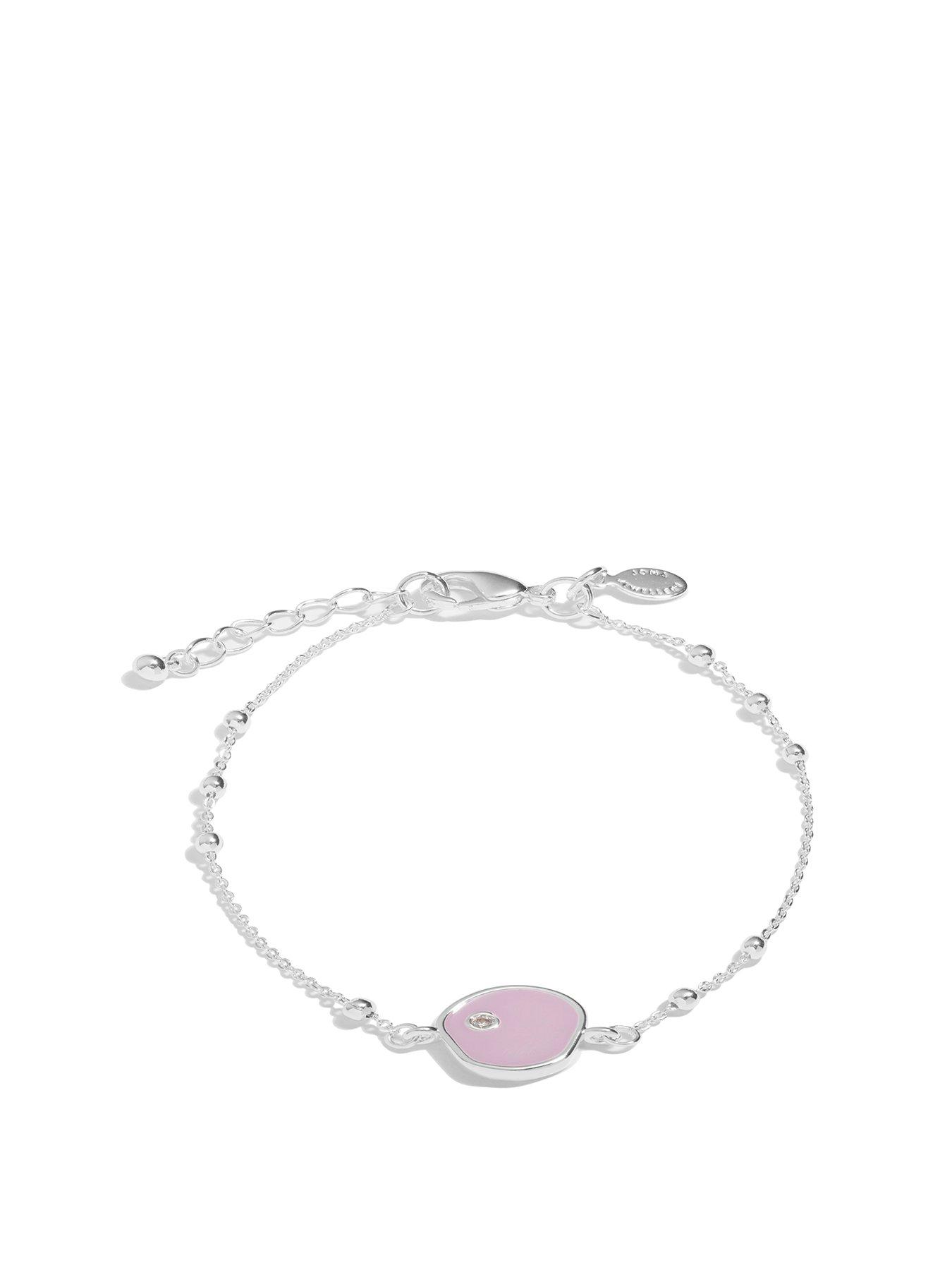 joma-jewellery-beau-lilac-enamel-silver-cz-bracelet-18cm-3cm-extender