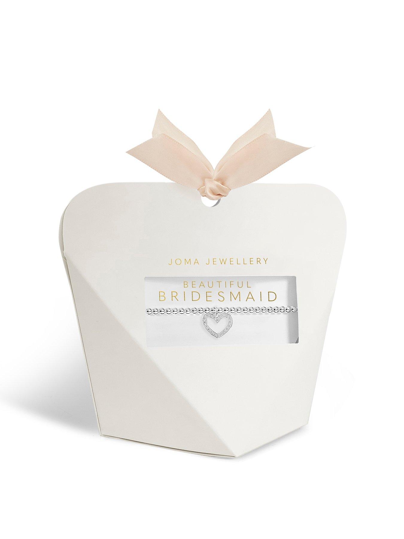 Image 1 of 4 of Joma Jewellery Bridal From The Heart Gift Box Bridesmaid Bracelet In Silver Plating