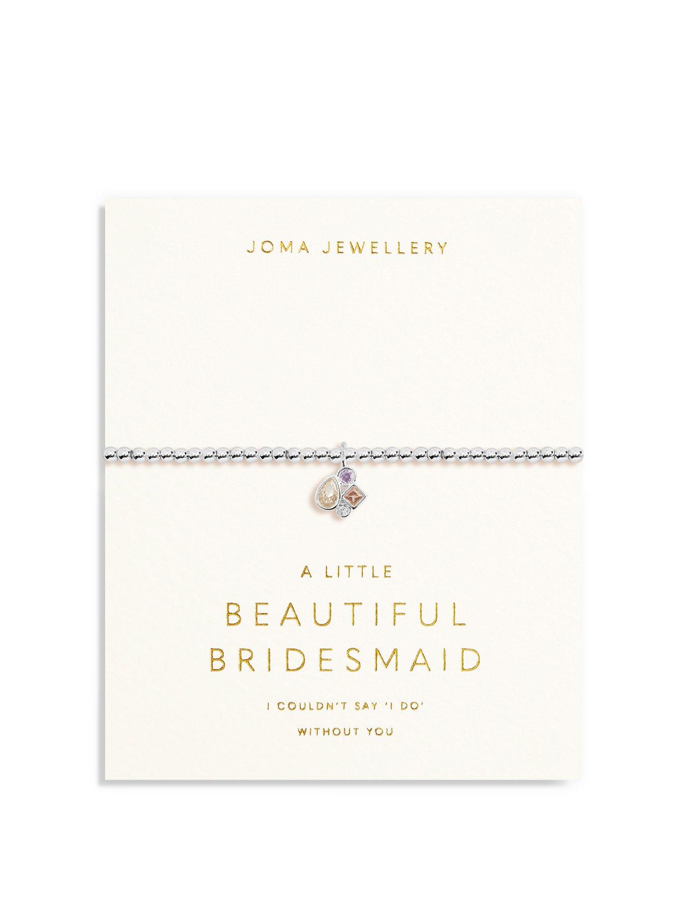 Joma Jewellery Bridal A Little Beautiful Bridesmaid Bracelet In Silver Plating