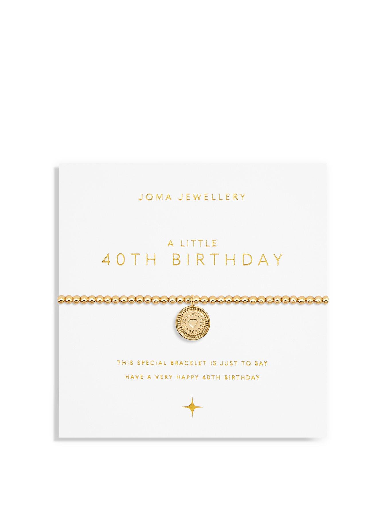 Image of Joma Jewellery A Little 40th Birthday Bracelet In Gold Plating