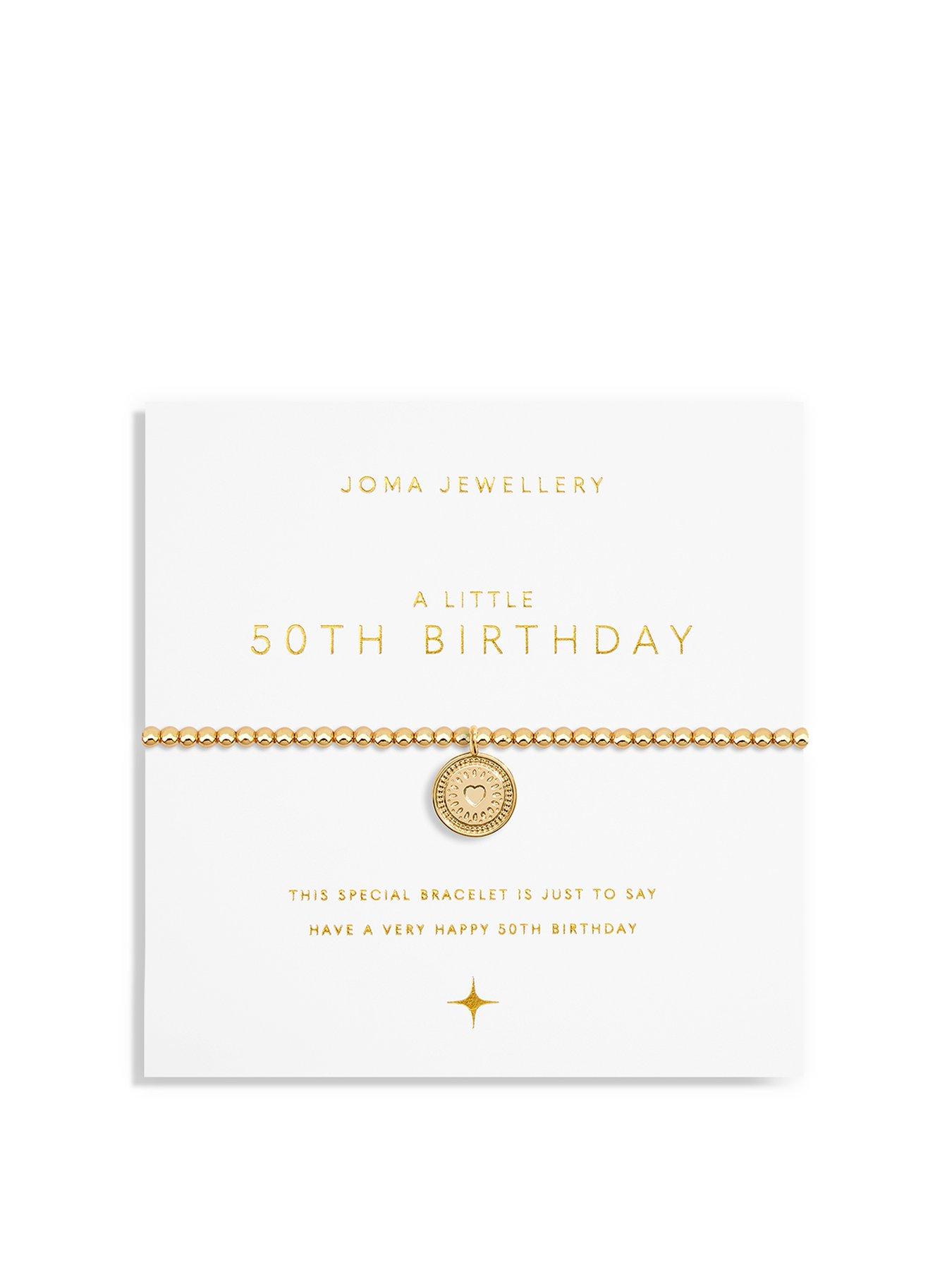 Joma Jewellery A Little 50th Birthday Bracelet In Gold Plating