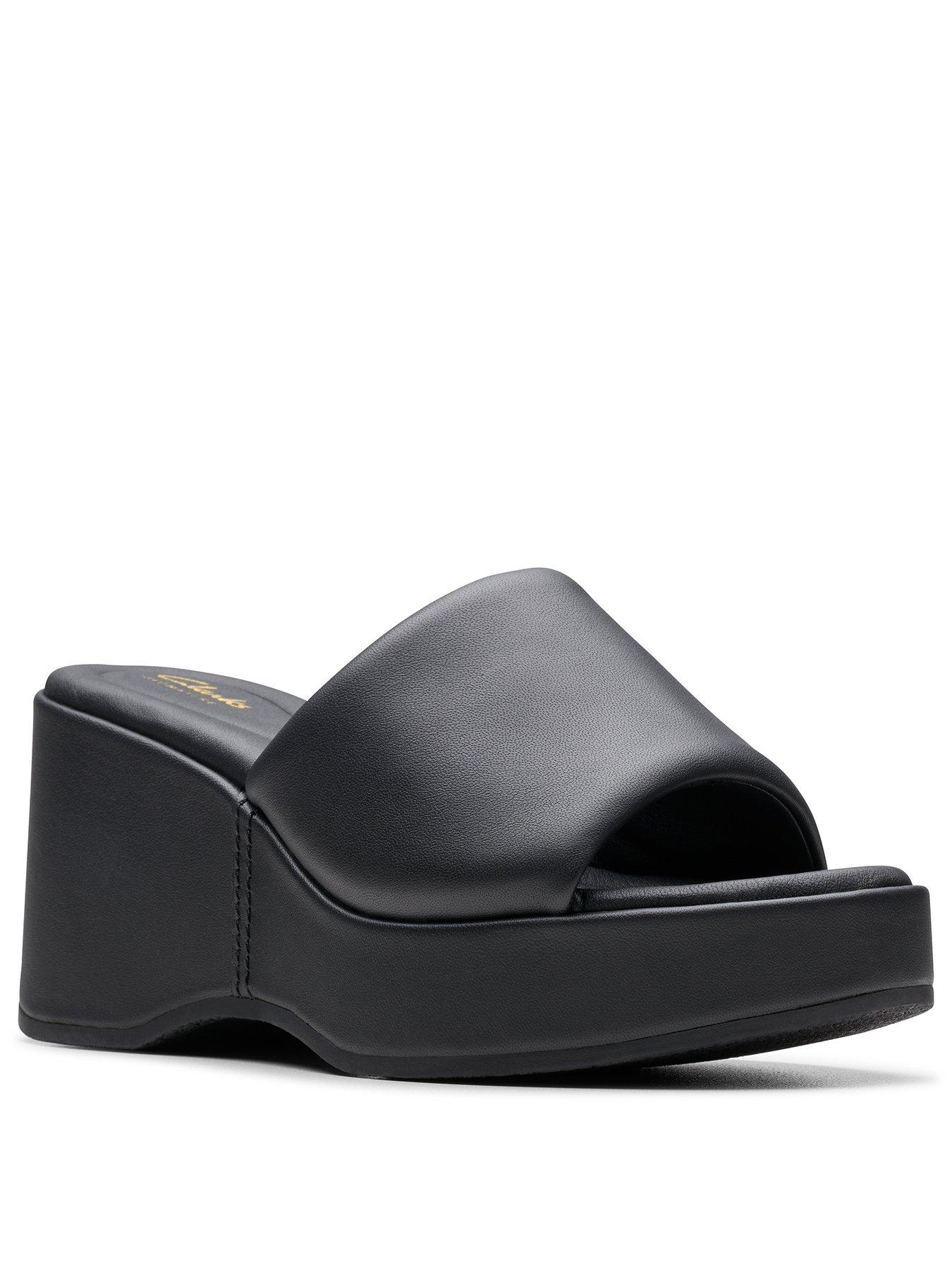 clarks-clarks-manon-glide-leather-wedged-sandals-blackstillFront