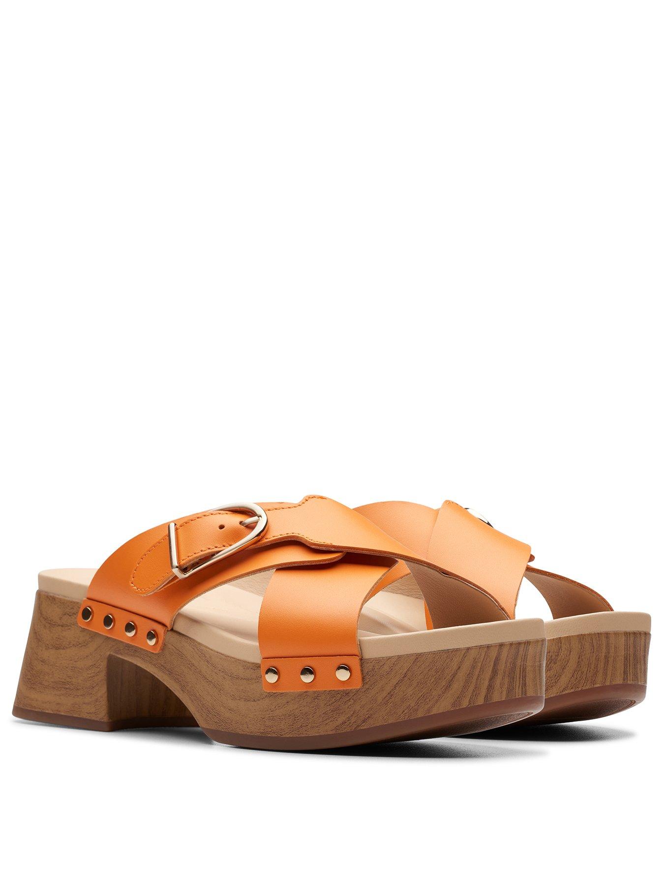 clarks-clarks-sivanne-walk-open-toe-leather-clogs-orangestillFront