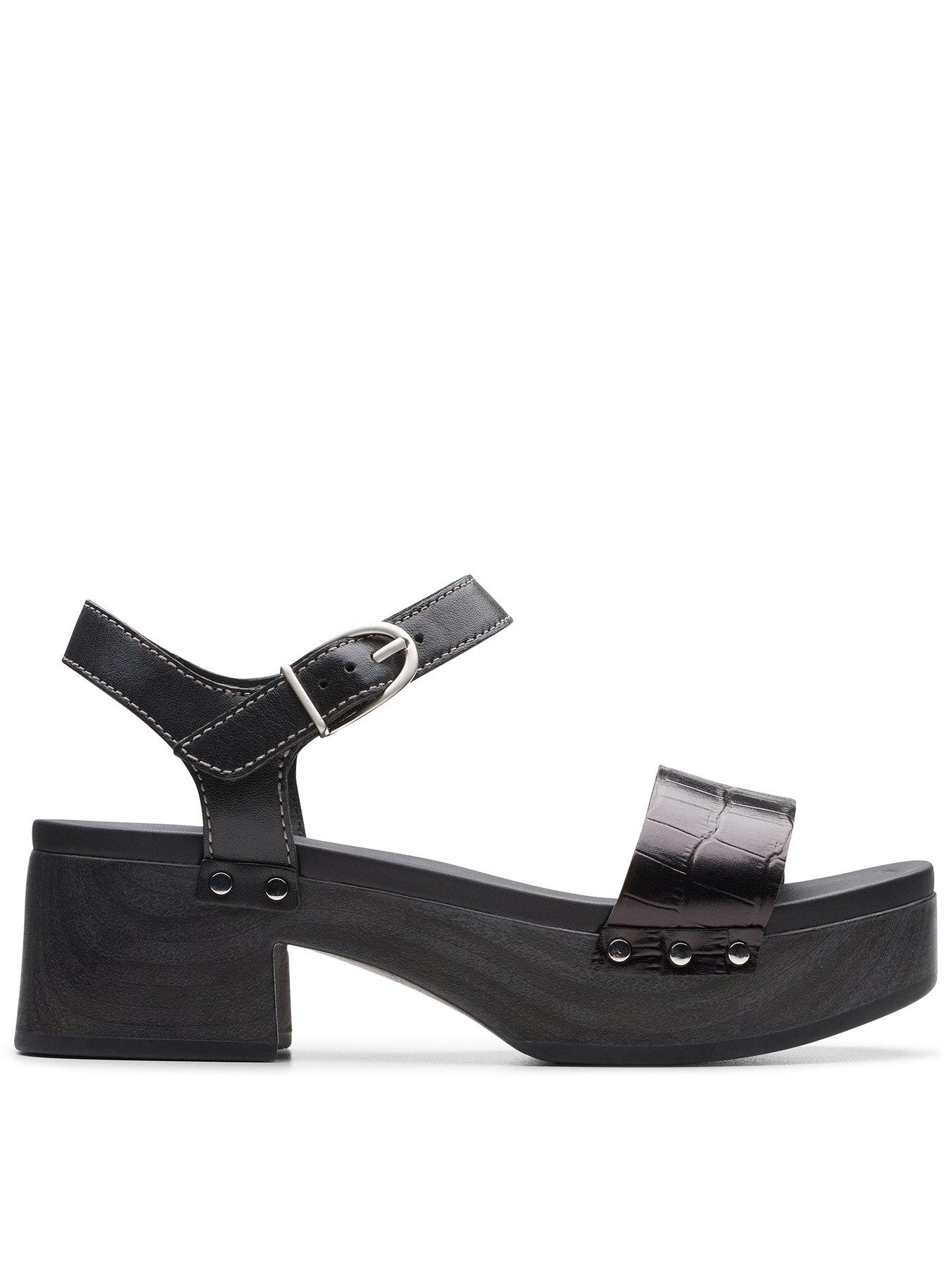 clarks-clarks-sivanne-bay-platform-mid-heel-sandals-blackfront