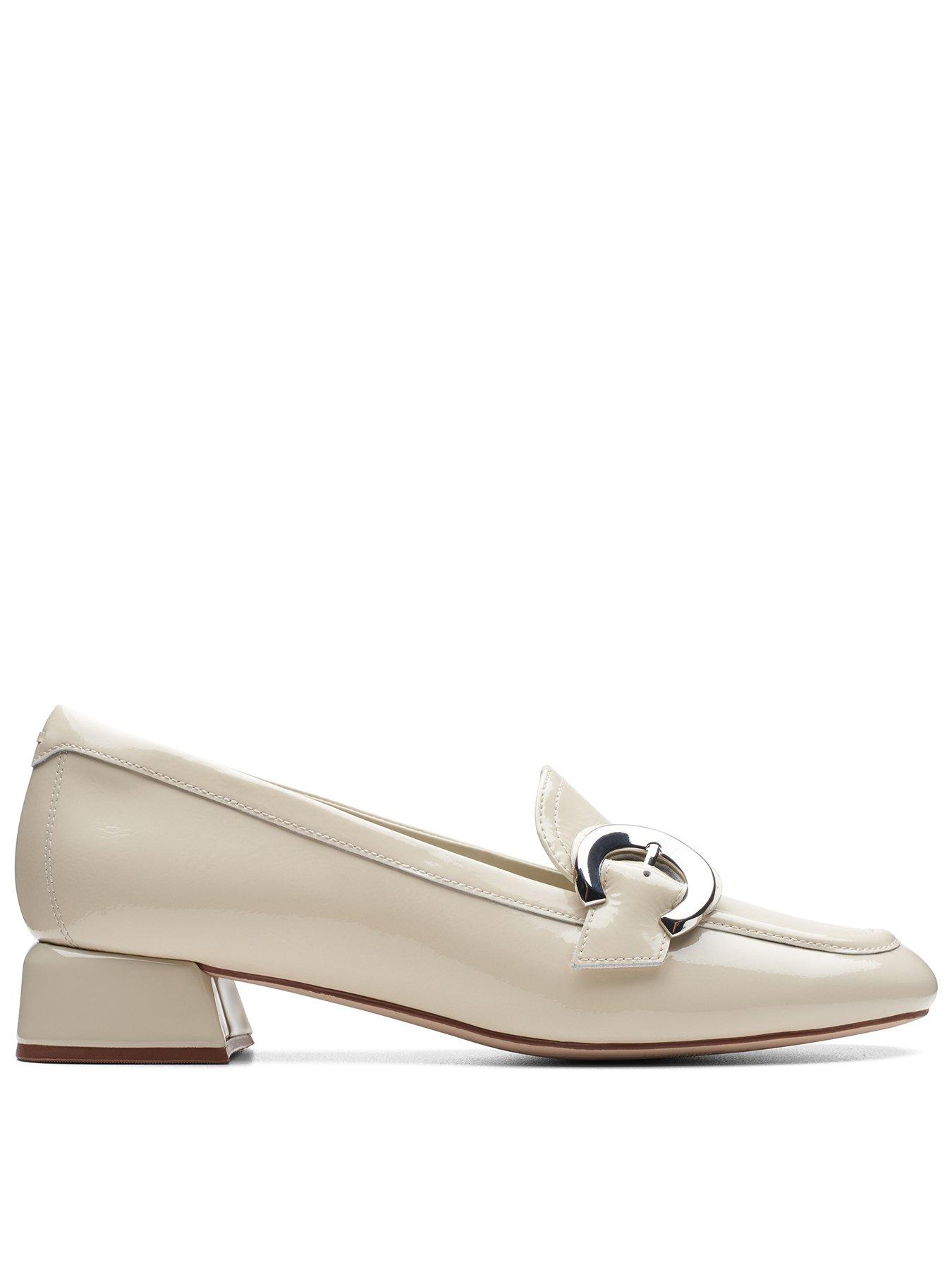 Clarks clearance white heels