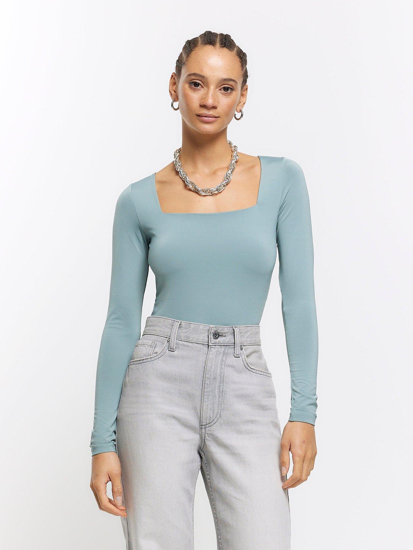 river-island-square-neck-bodysuit-light-green