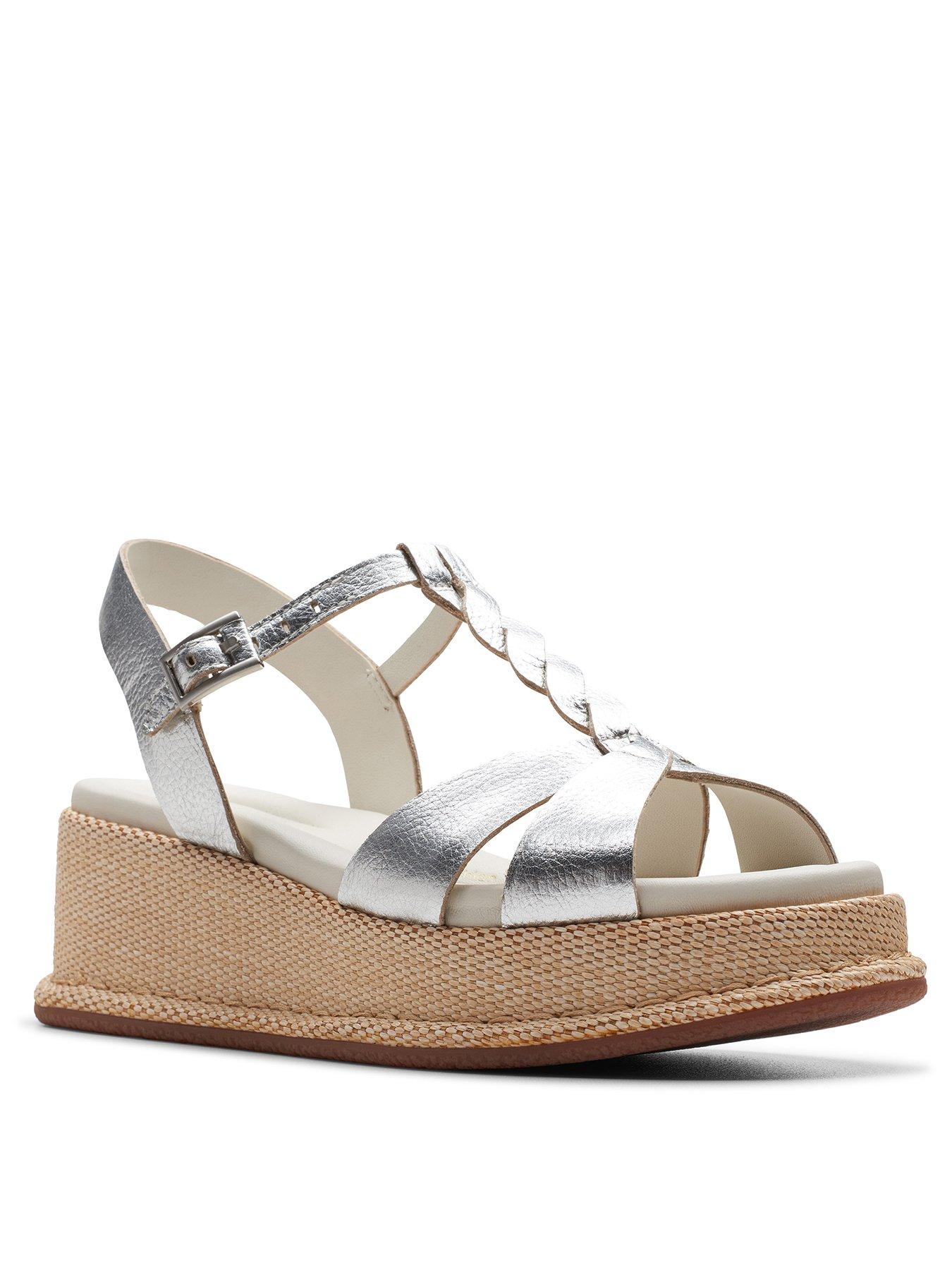 clarks-clarks-kimmei-twist-metallic-leather-wedged-sandals-silverstillFront