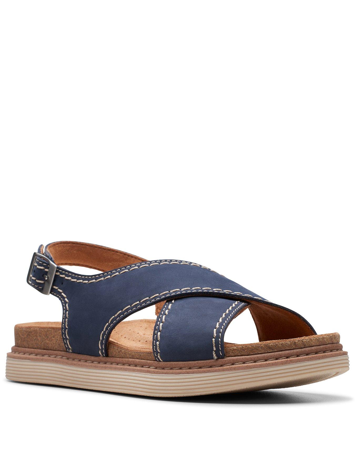 clarks-clarks-arwell-sling-wide-fitting-nubuck-cross-front-sandals-navy