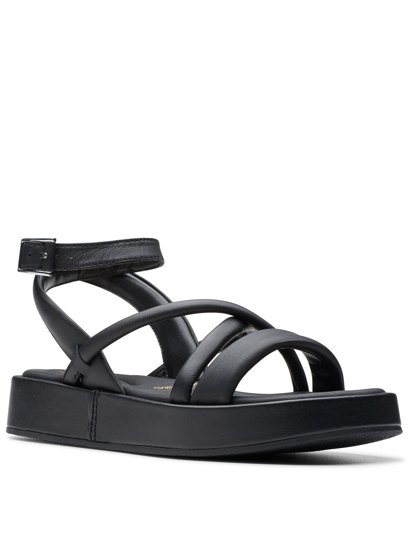 clarks-clarks-alda-cross-leather-strappy-sandals-black