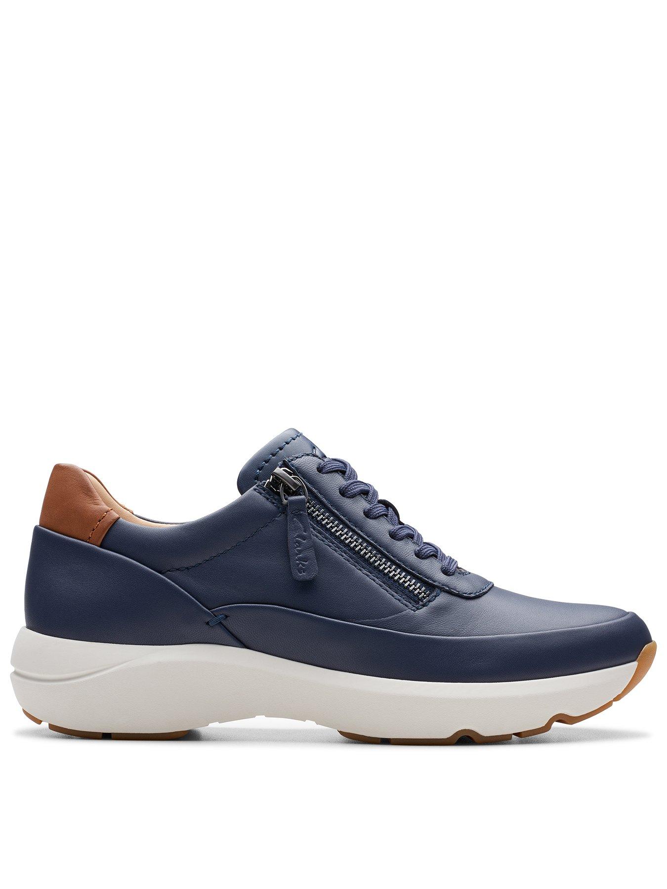 Clarks navy clearance trainers