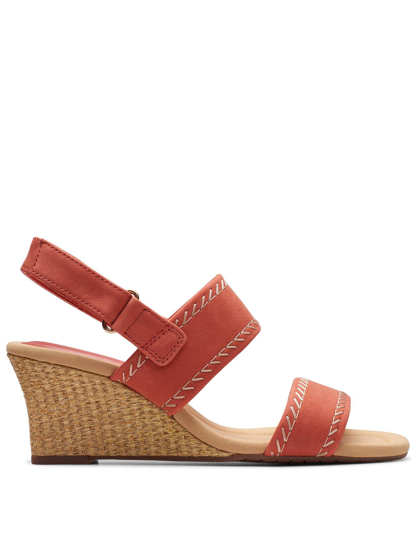 clarks-clarks-kyarra-rose-nubuck-wedged-heel-sandals-blush