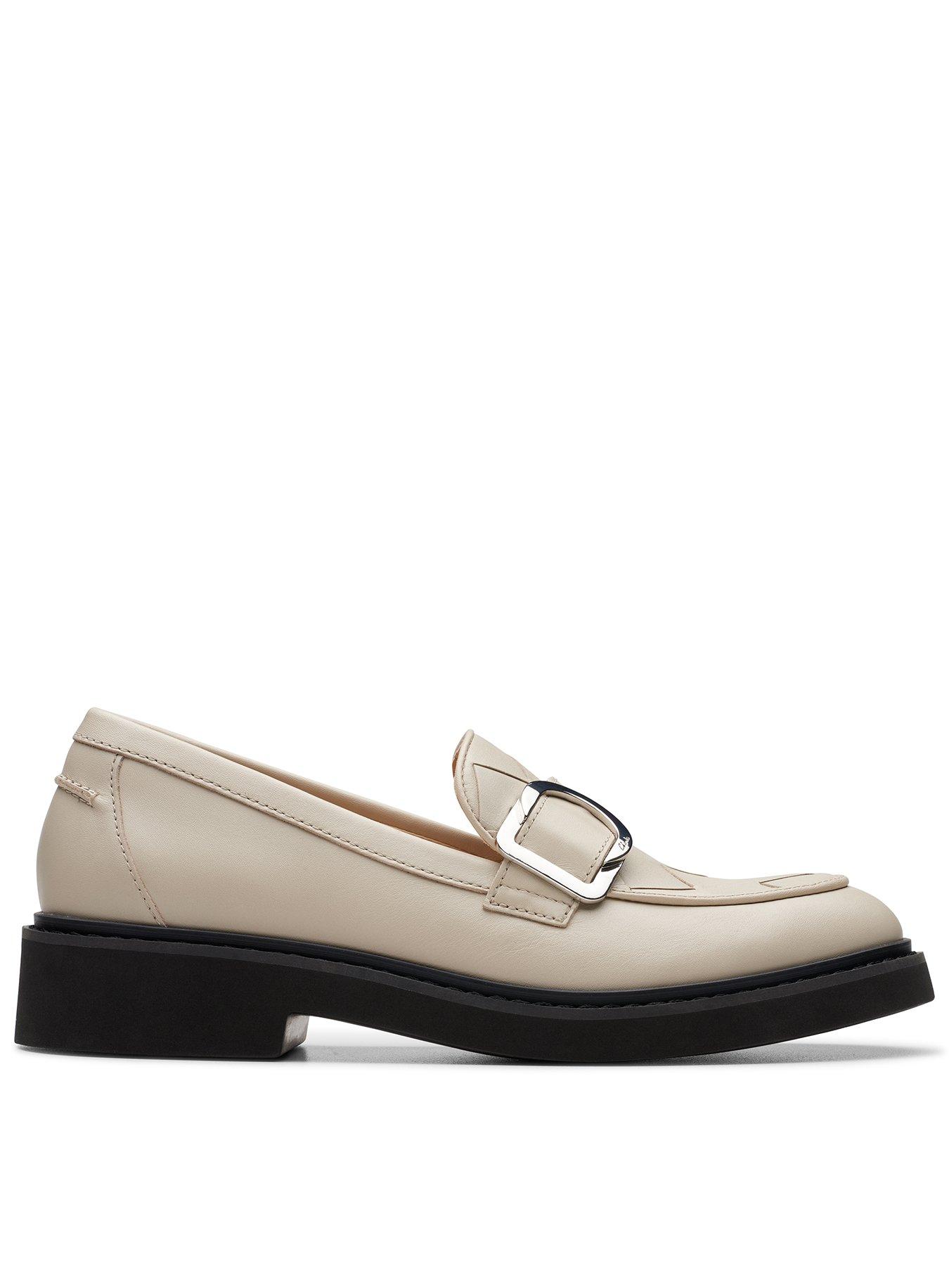 Clarks womens leather store loafers