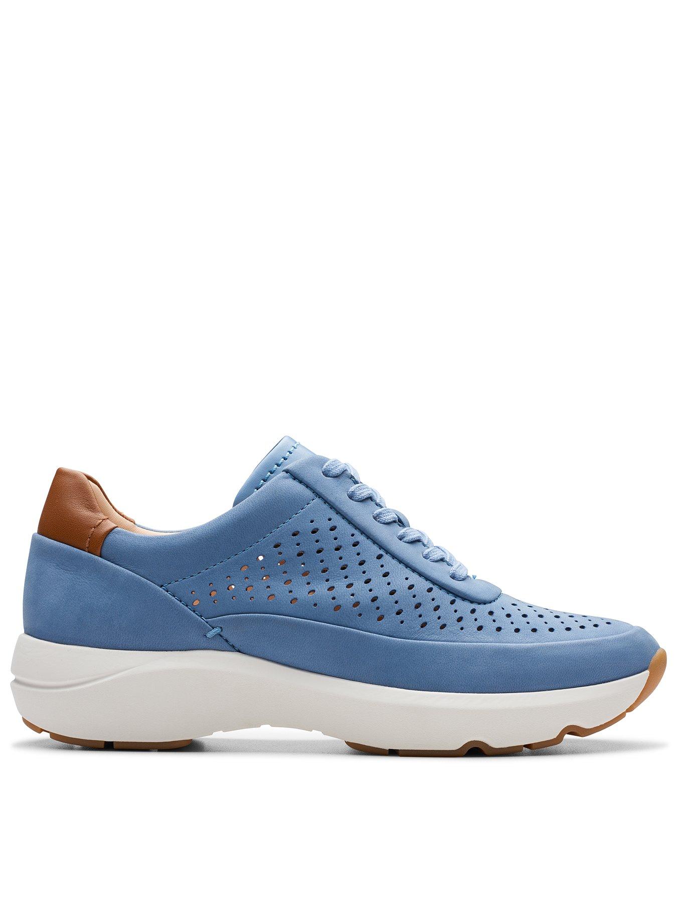 clarks-clarks-tivoli-grade-nubuck-lace-up-trainers-blue