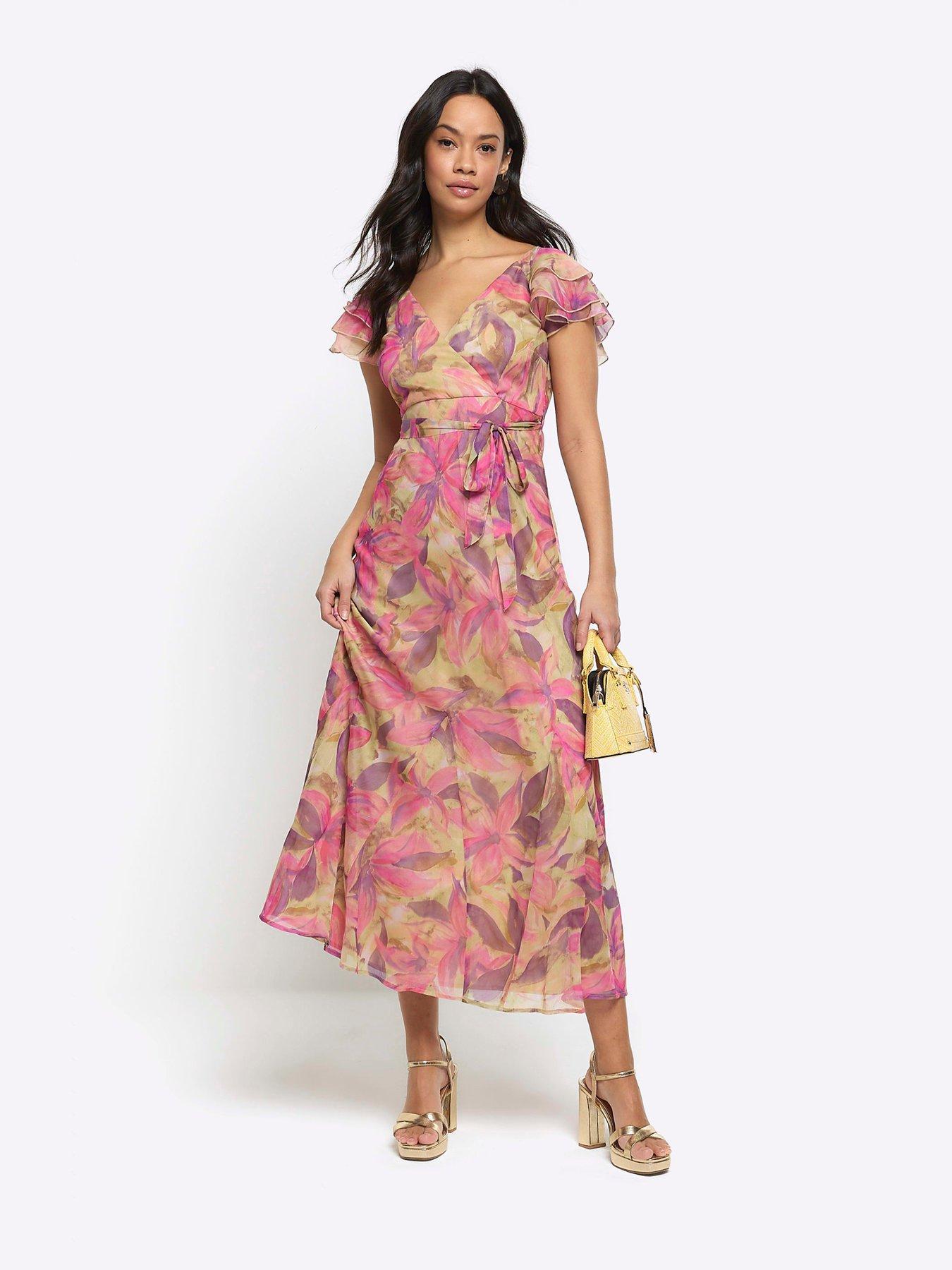 river-island-floral-maxi-shirt-dress-bright-pink