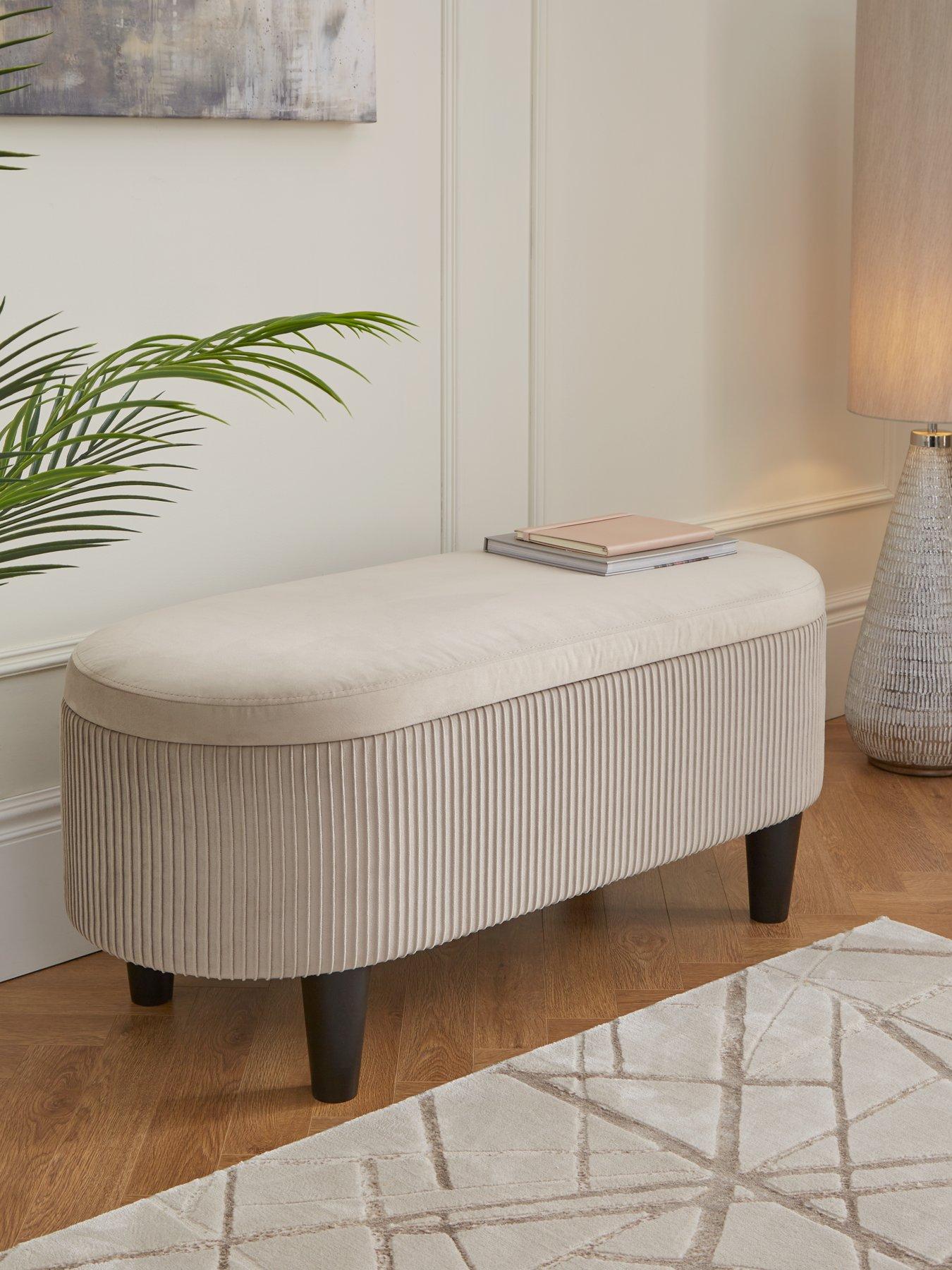The Very Collection Serenity Pleated Ottoman