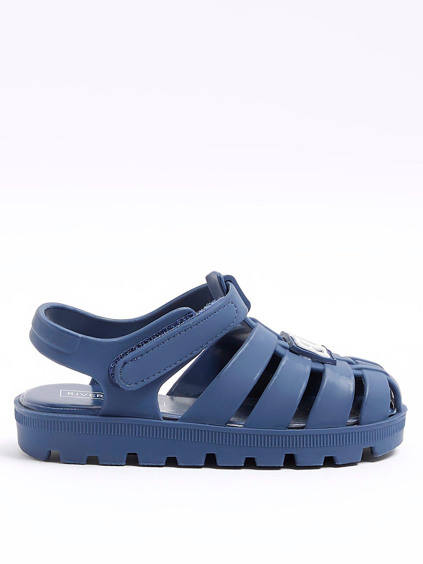 Navy blue store jelly sandals