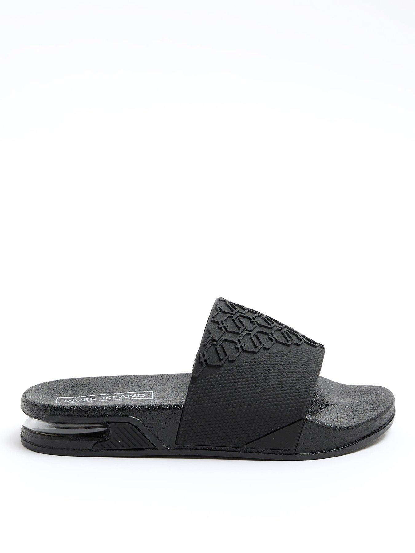 river-island-boys-embossed-sliders-black