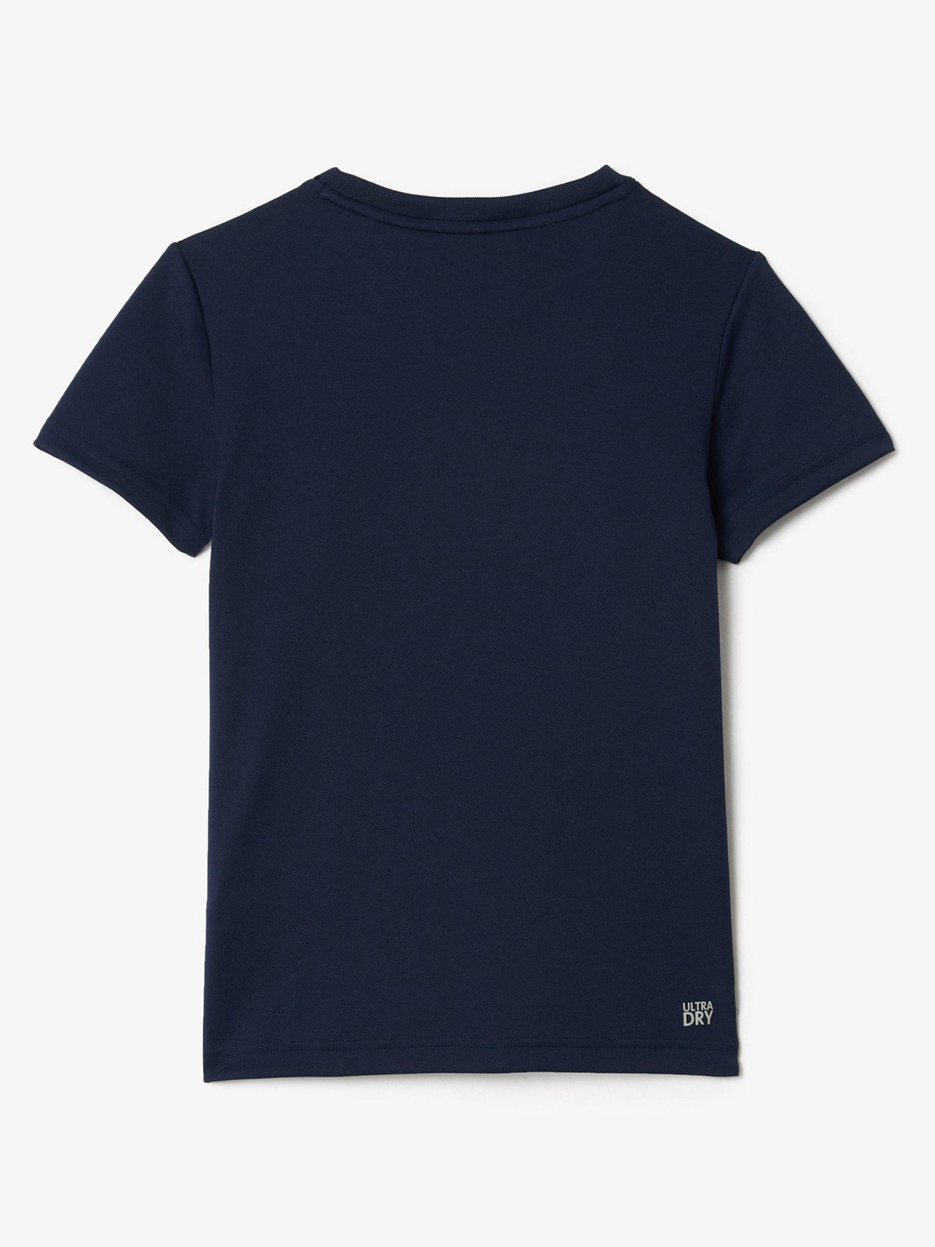 Lacoste Boys Logo Short Sleeve T shirt White navy Blue Very Ireland