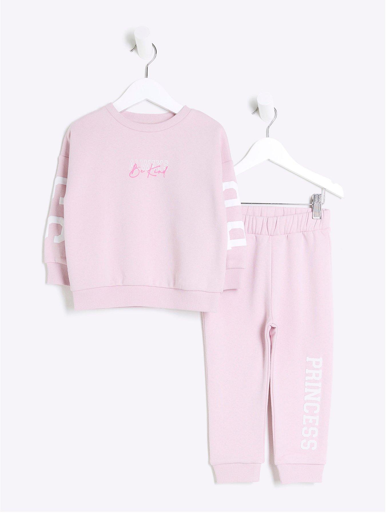 River Island Mini Mini Girl Princess Sweatshirt Set Pink Very