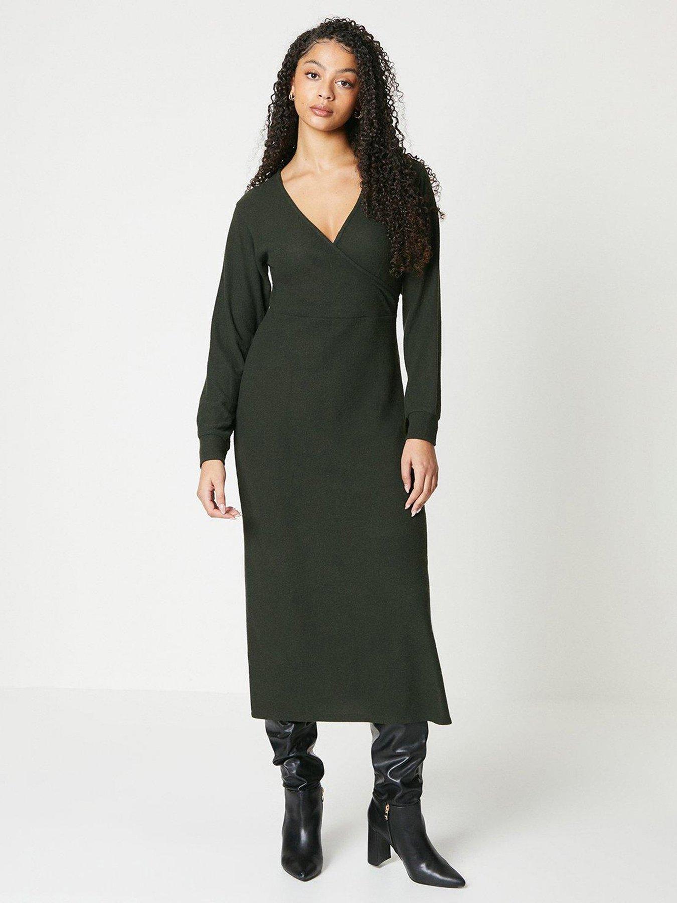 Dorothy Perkins V Neck Drop Shoulder Midi Dress Very Ireland