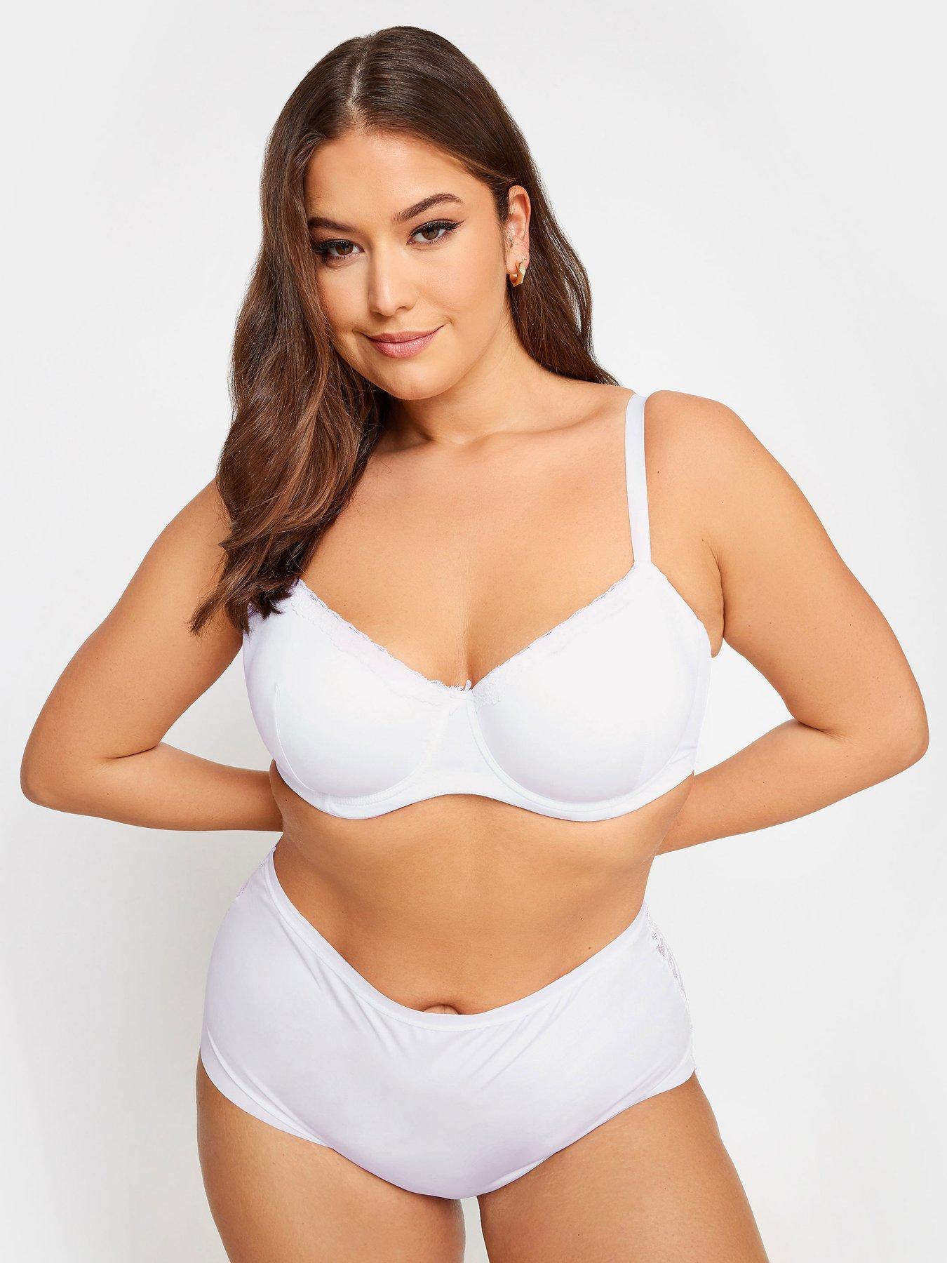 Image 3 of 5 of Yours Yours 2 Pack Lace Trim T-shirt Bra