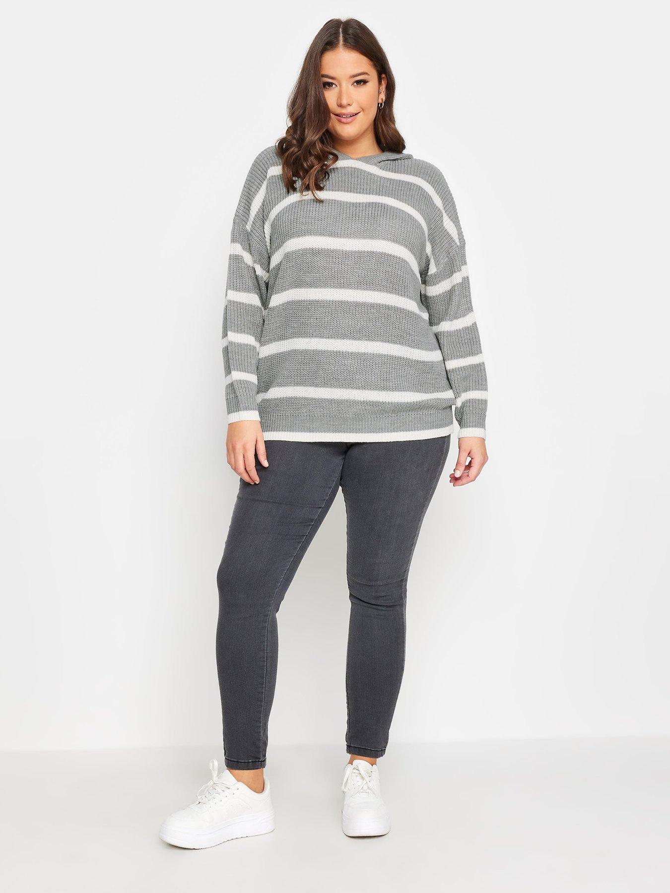 yours-yours-grey-stripe-hooded-jumperback