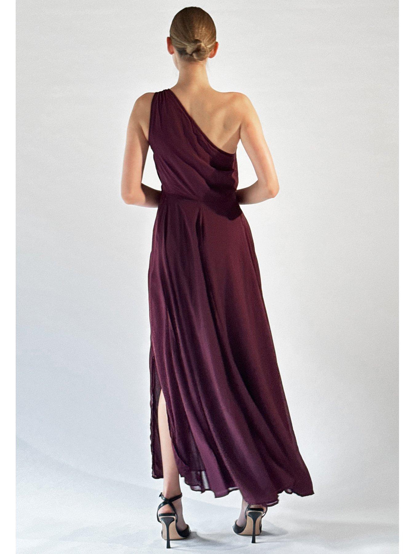 religion-select-one-shoulder-maxi-dress-with-full-skirt-redstillFront