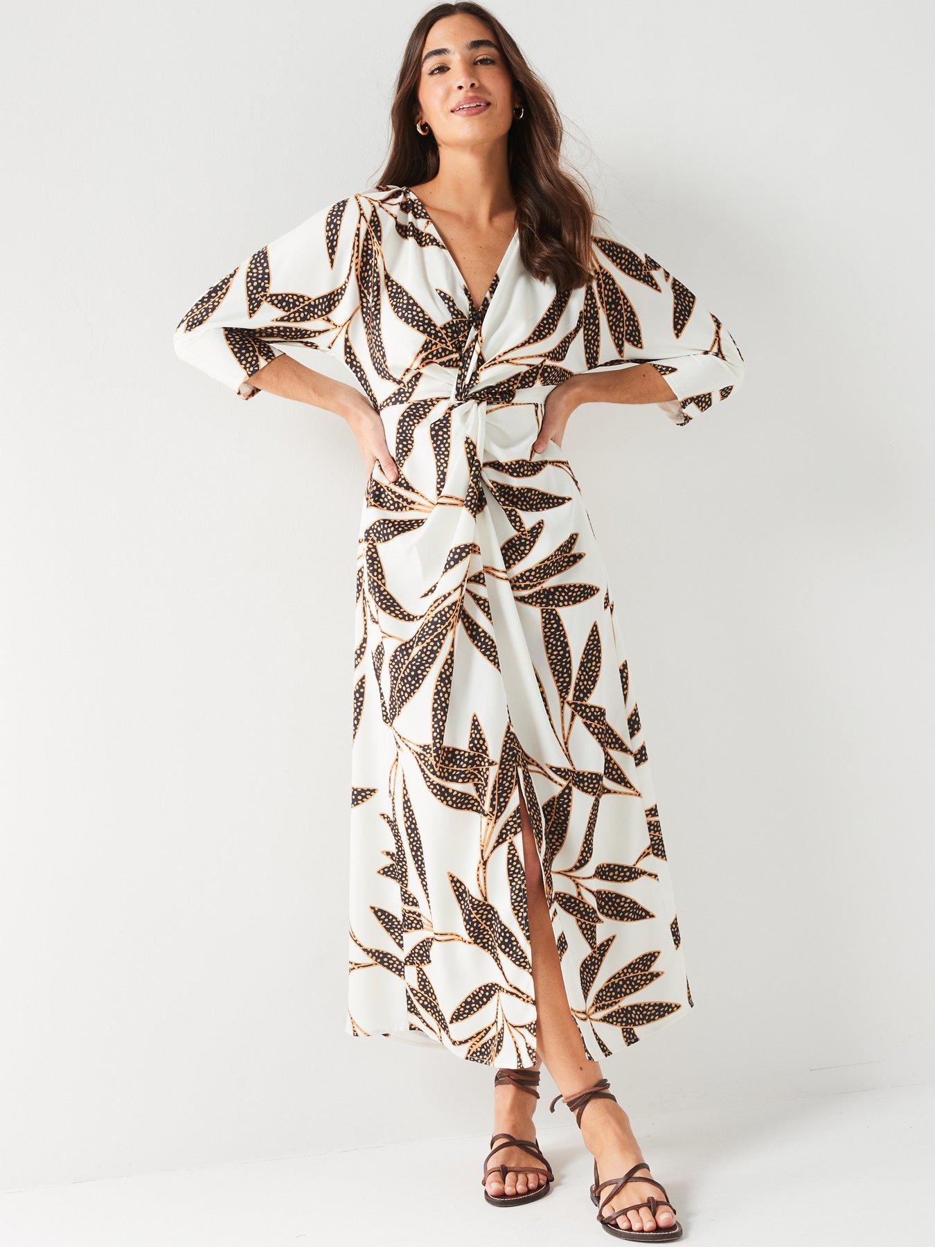 v-by-very-twist-front-midi-dress-print