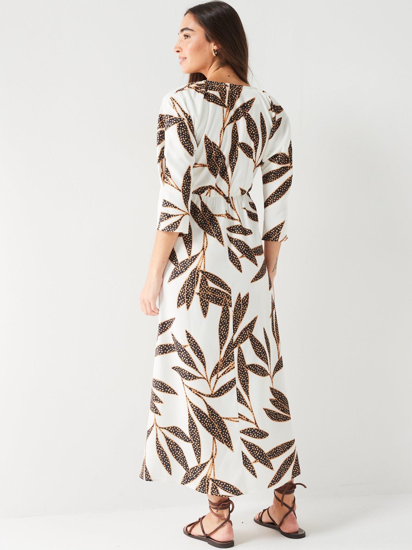 Image 2 of 6 of V by Very Twist Front Midi Dress - Print