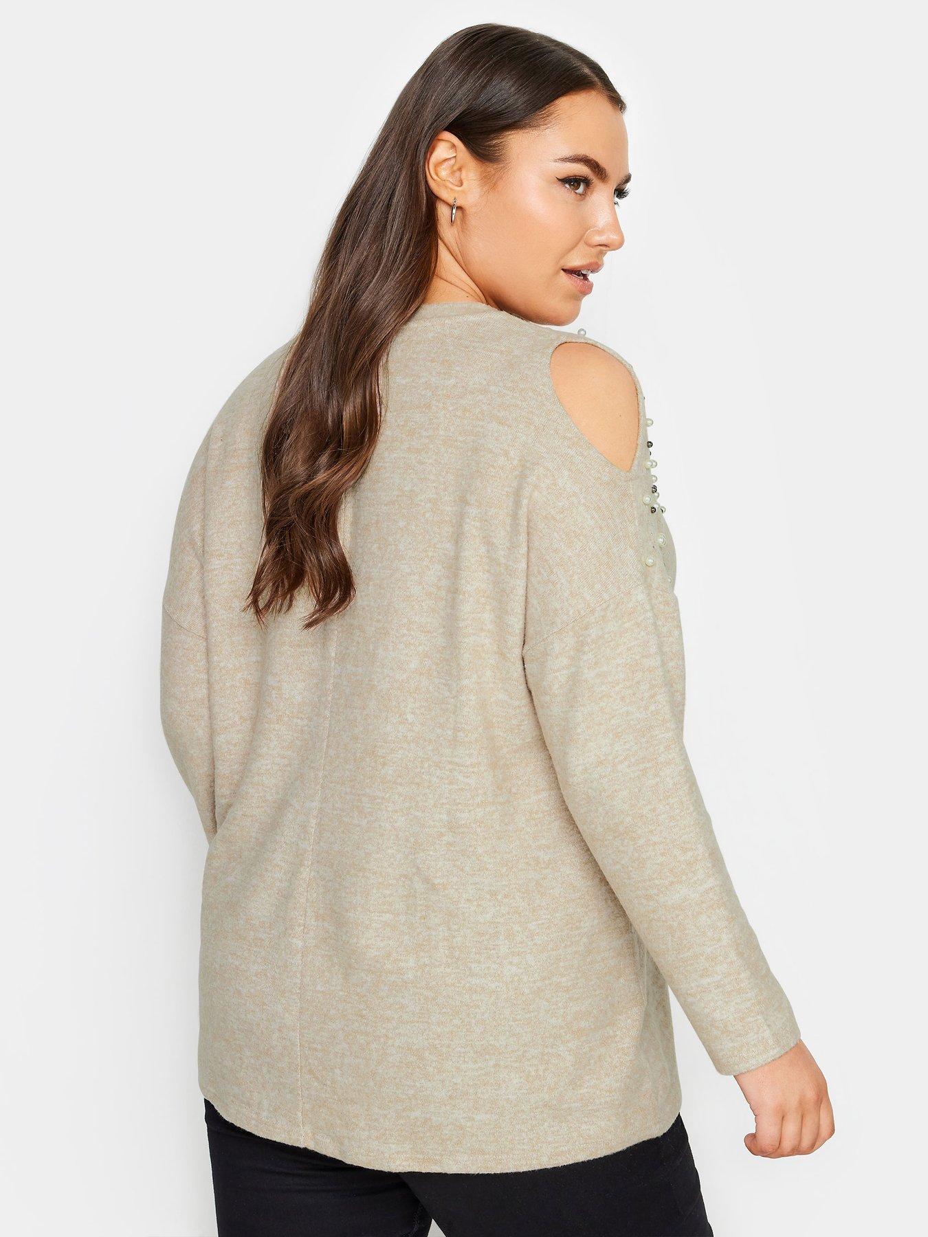 yours-soft-touch-cold-shoulder-long-sleeve-top-naturalstillFront