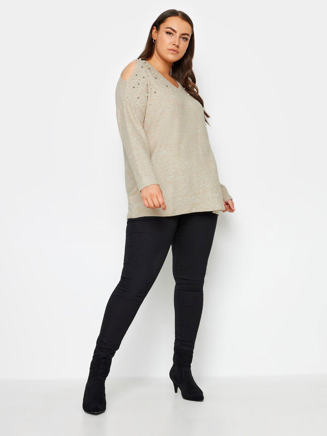 yours-soft-touch-cold-shoulder-long-sleeve-top-naturalback