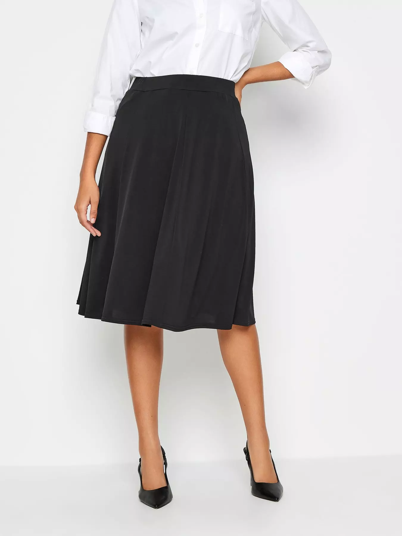 M&Co Black Ponte Pencil Skirt