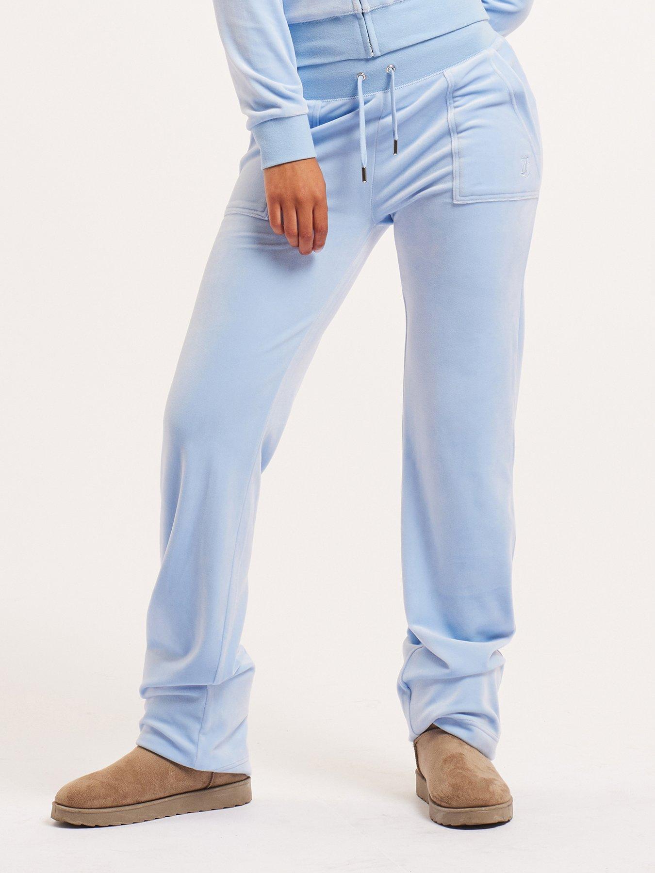 Juicy Couture Velour Track Pant in Blue