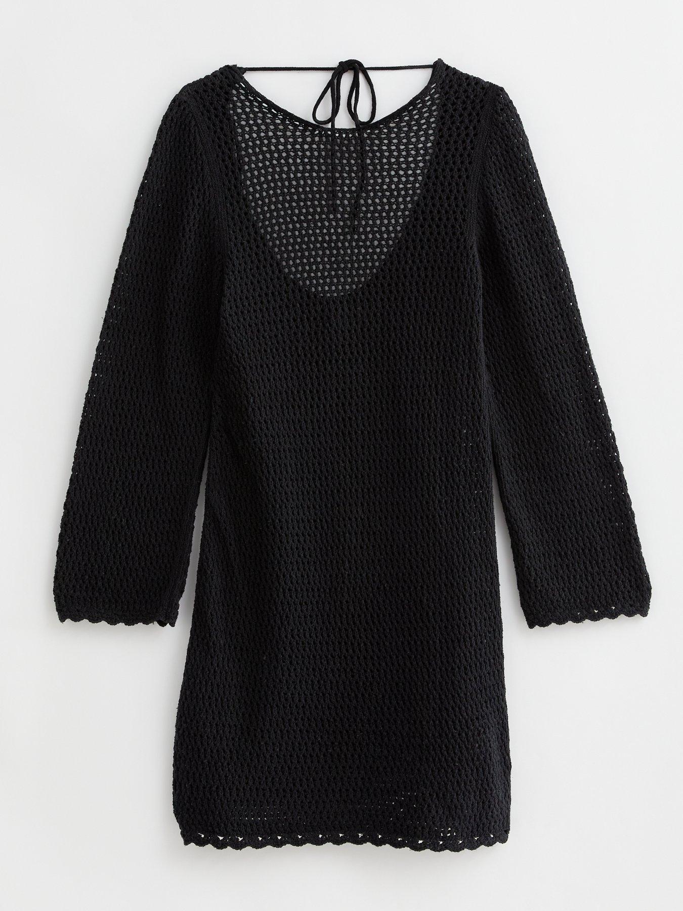 new-look-crochet-long-sleeve-beach-dress-blacknbspdetail