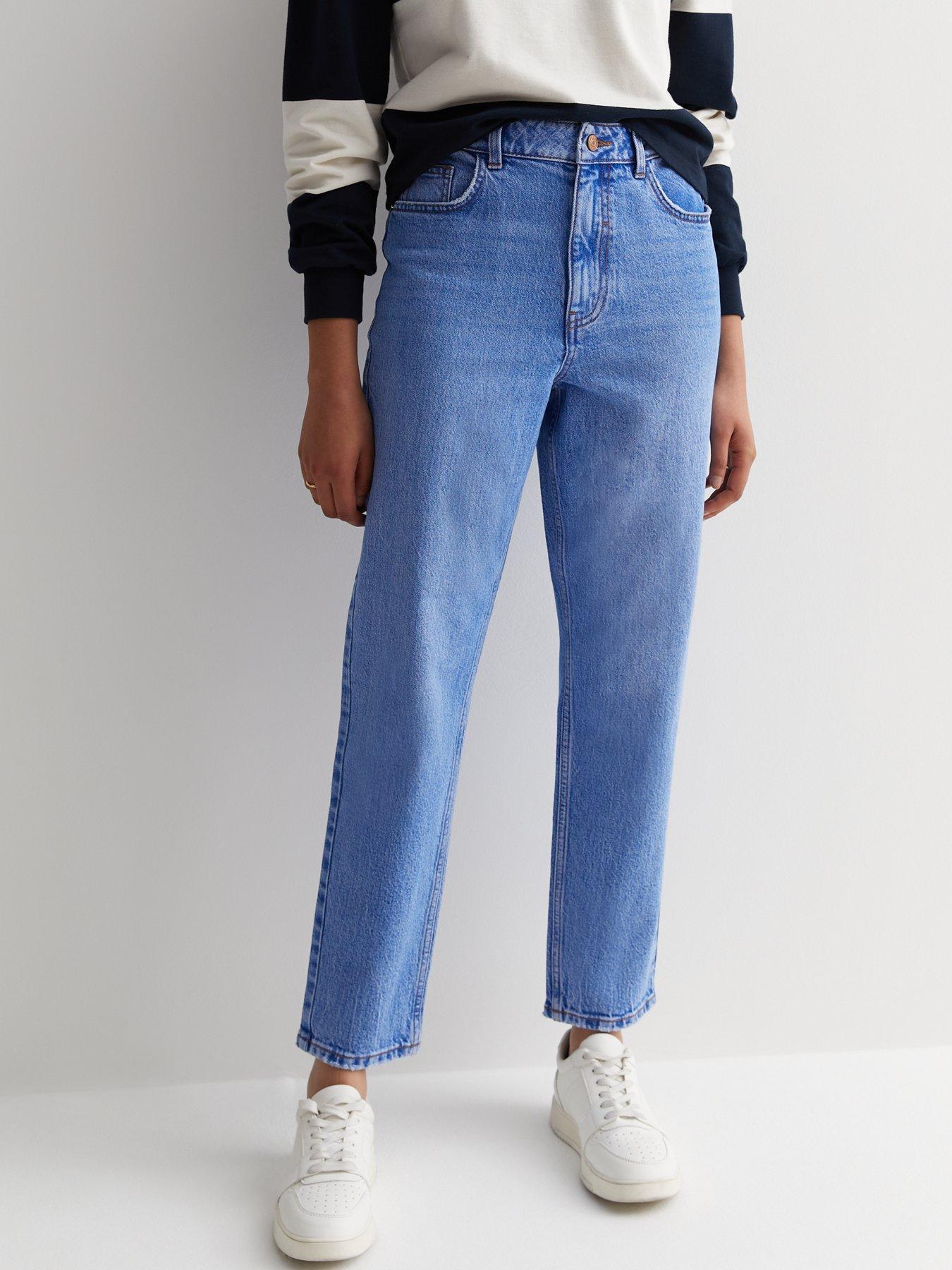Image of New Look Blue Slim Fit Denim Mom Jeans