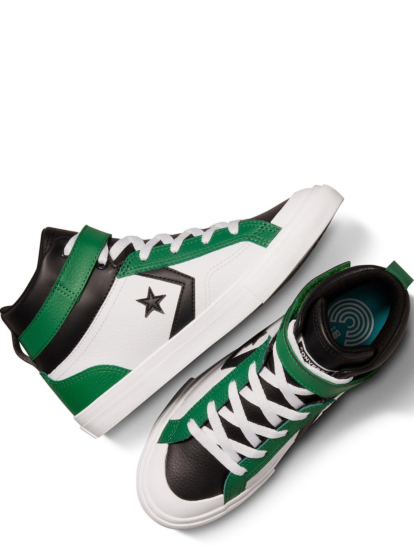 converse-junior-boys-pro-blaze-strap-home-team-high-tops-trainers-whitegreenoutfit