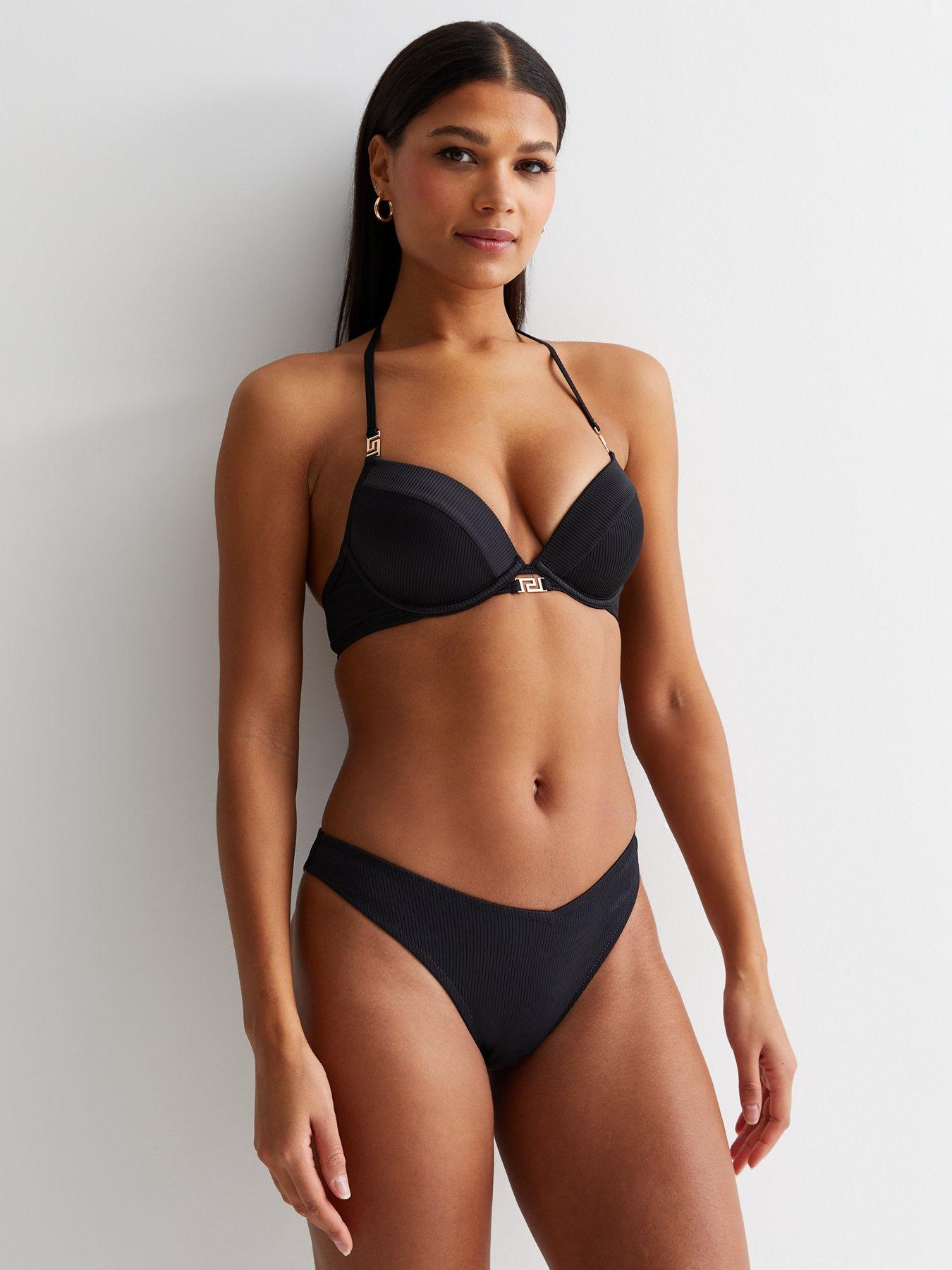 new-look-black-ribbed-v-front-bikini-bottomsback