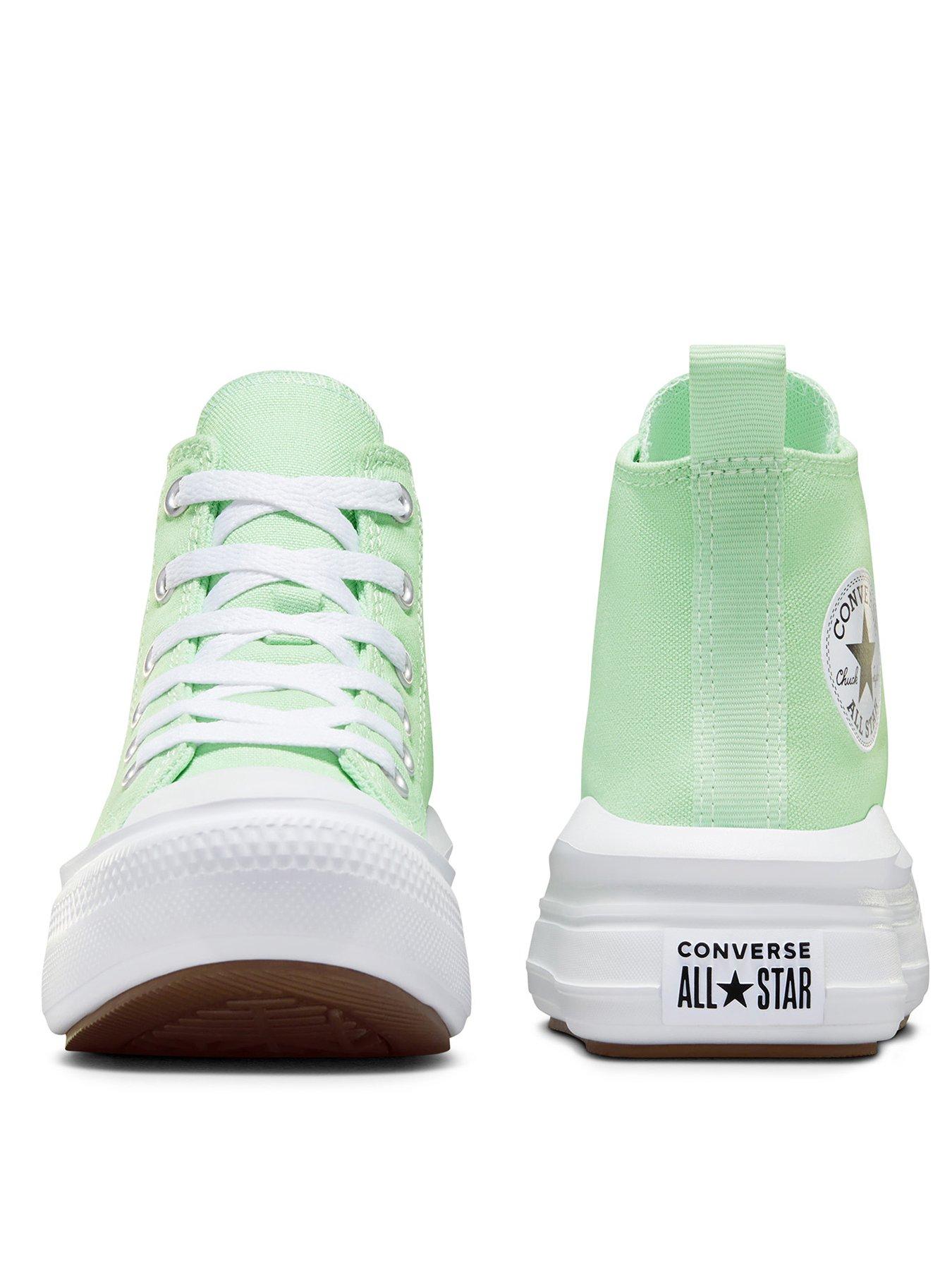 Kids Girls Move Hi Top Trainers Light Green