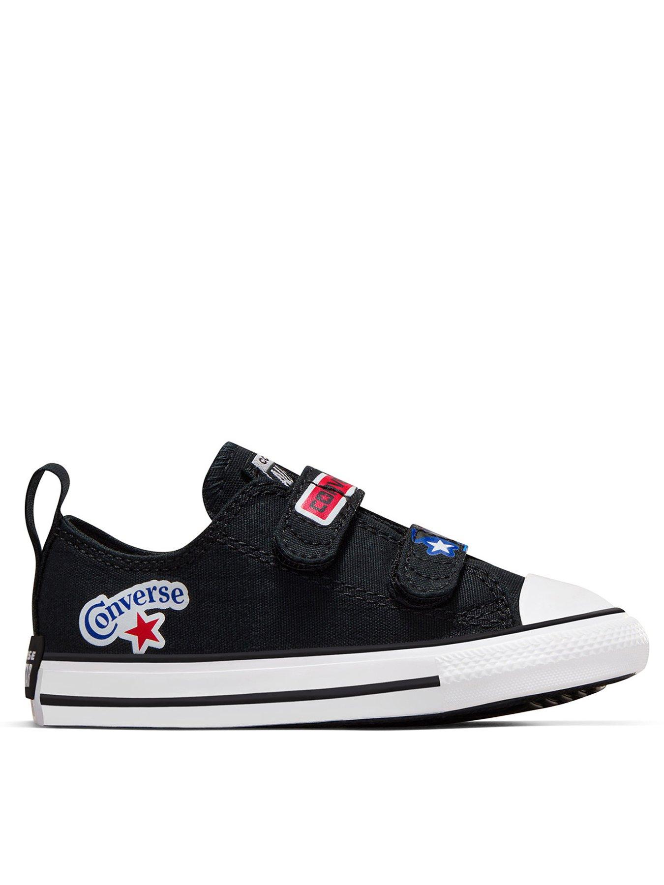 Infant black velcro outlet converse