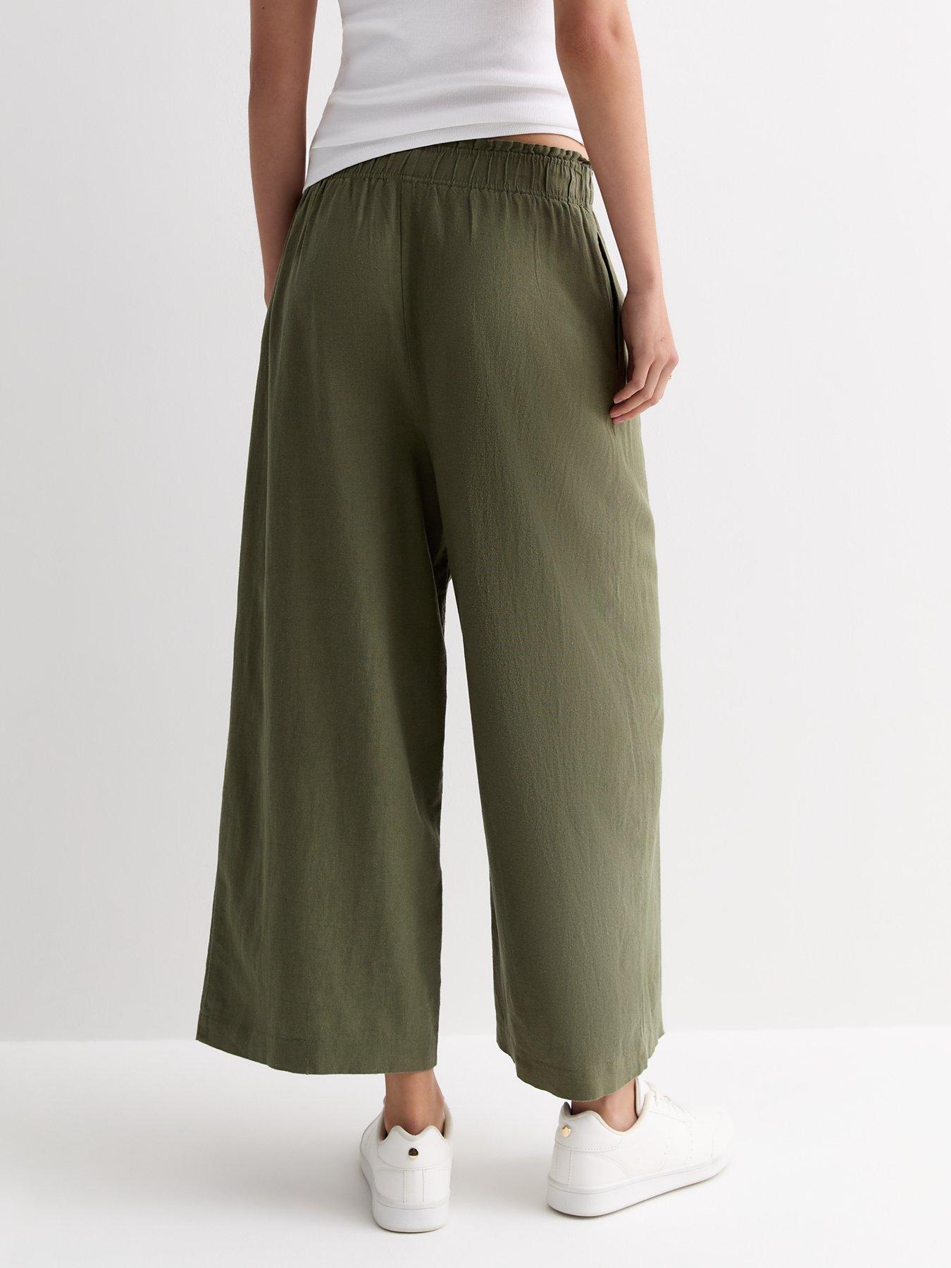 new-look-khaki-linen-blend-crop-wide-leg-trousersstillFront