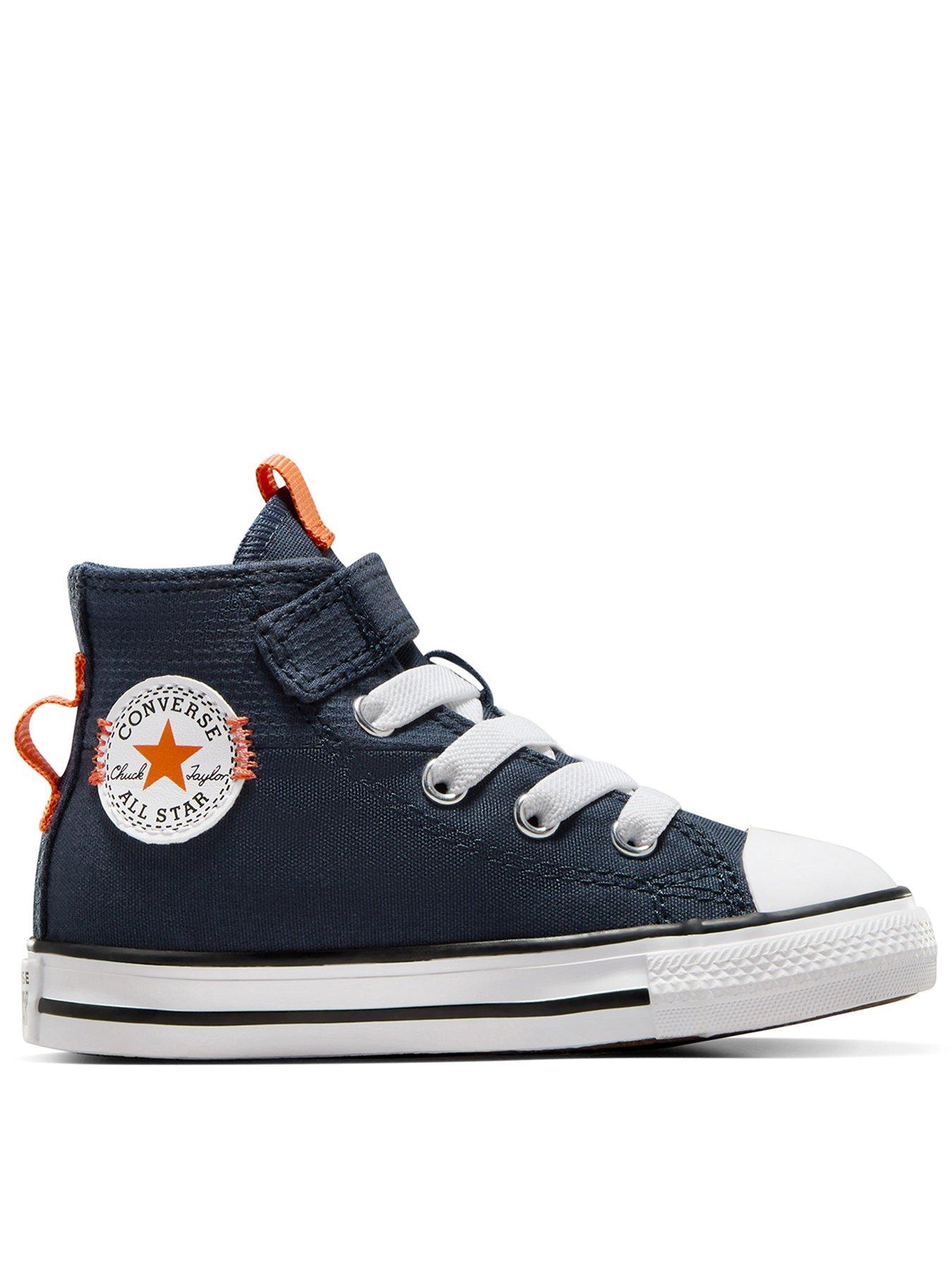 Infant Boys Easy On Velcro Day Trip Utility High Tops Trainers Navy