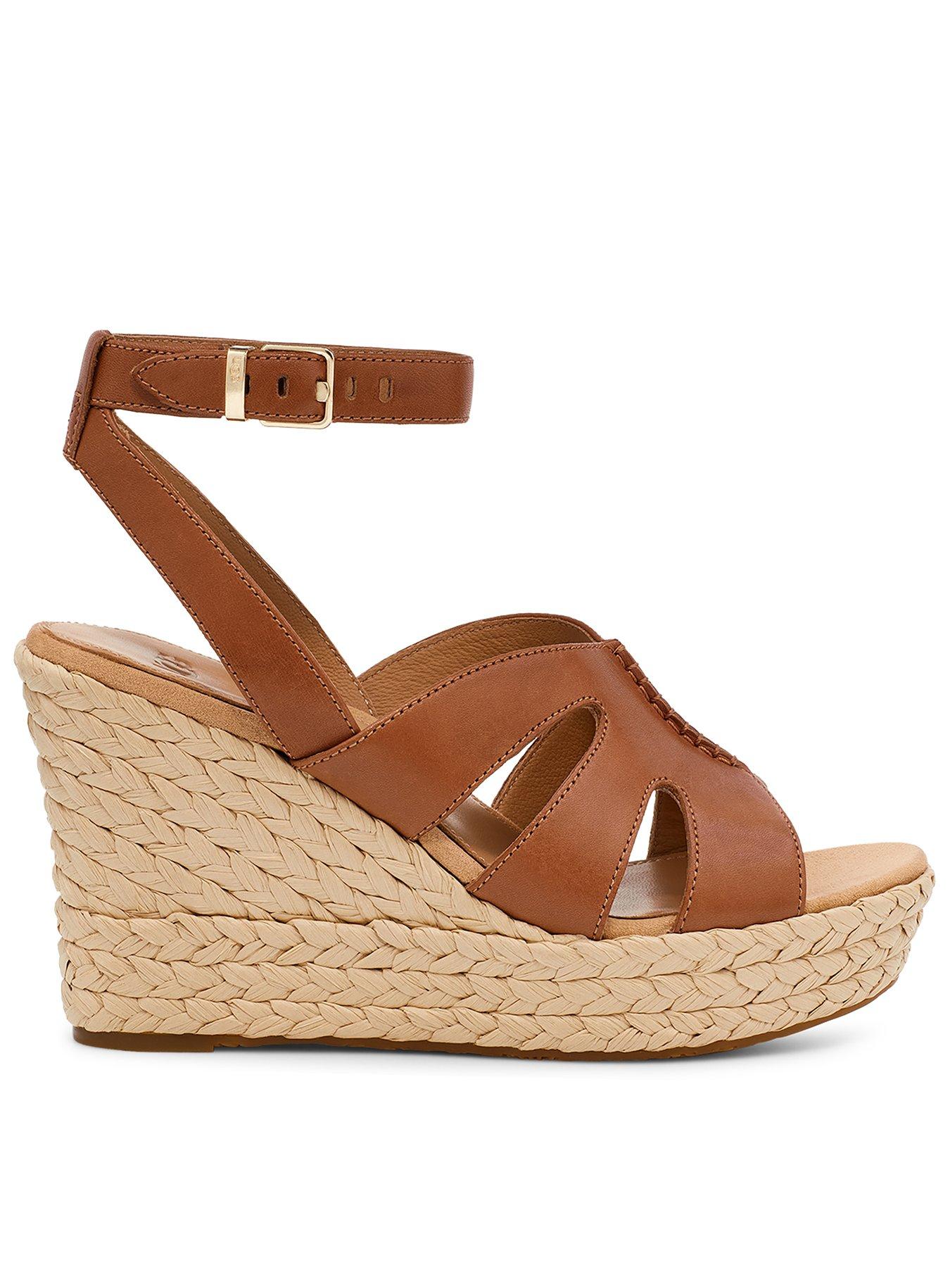 ugg-careena-wedge-leather-sandal-chestnut