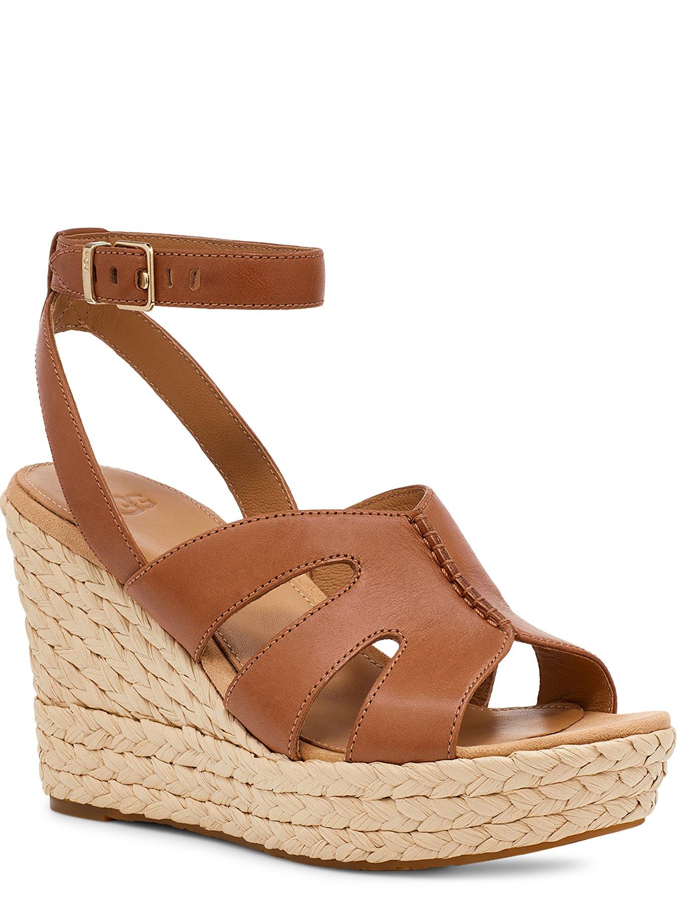 ugg-careena-wedge-leather-sandal-chestnutstillFront