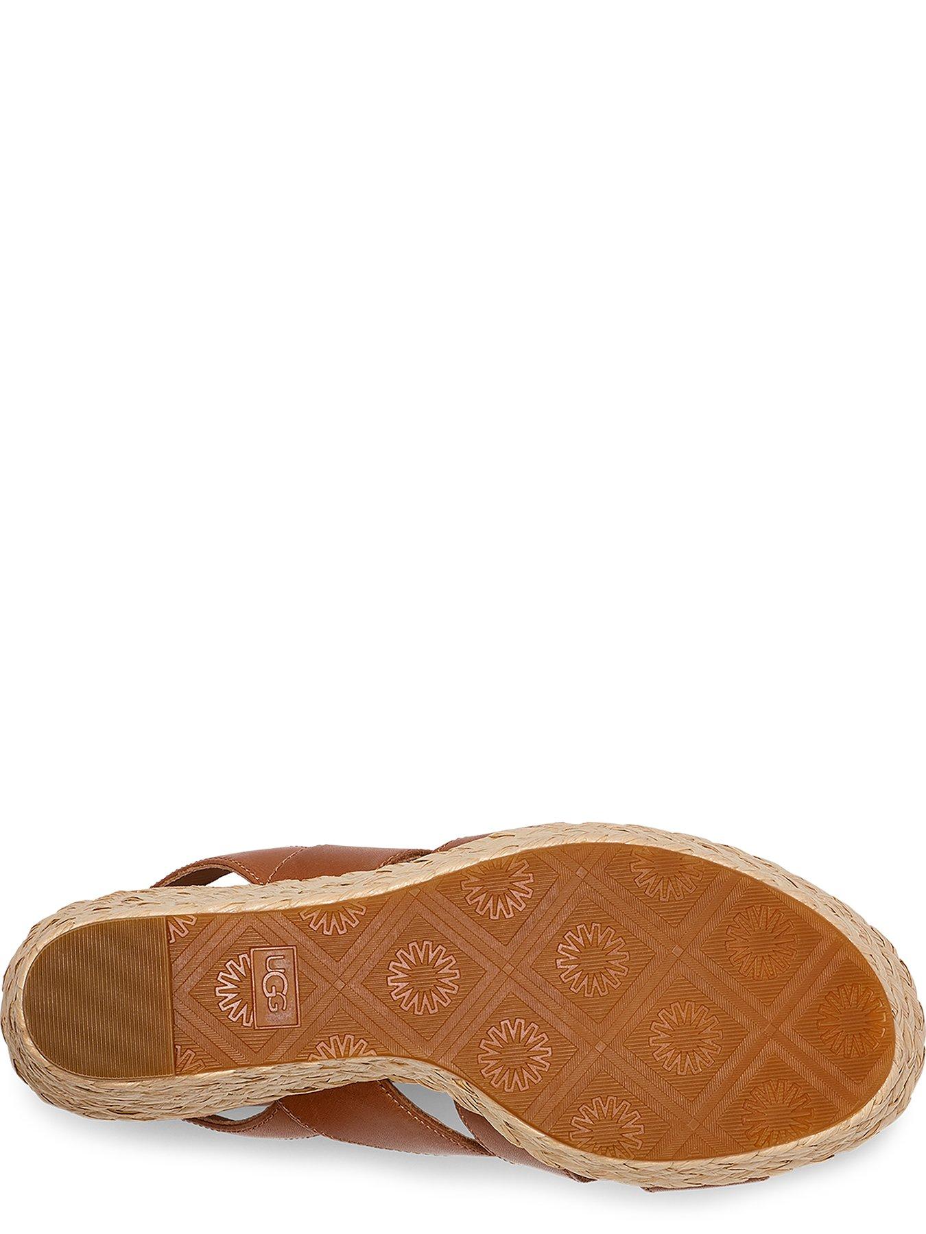 ugg-careena-wedge-leather-sandal-chestnutdetail