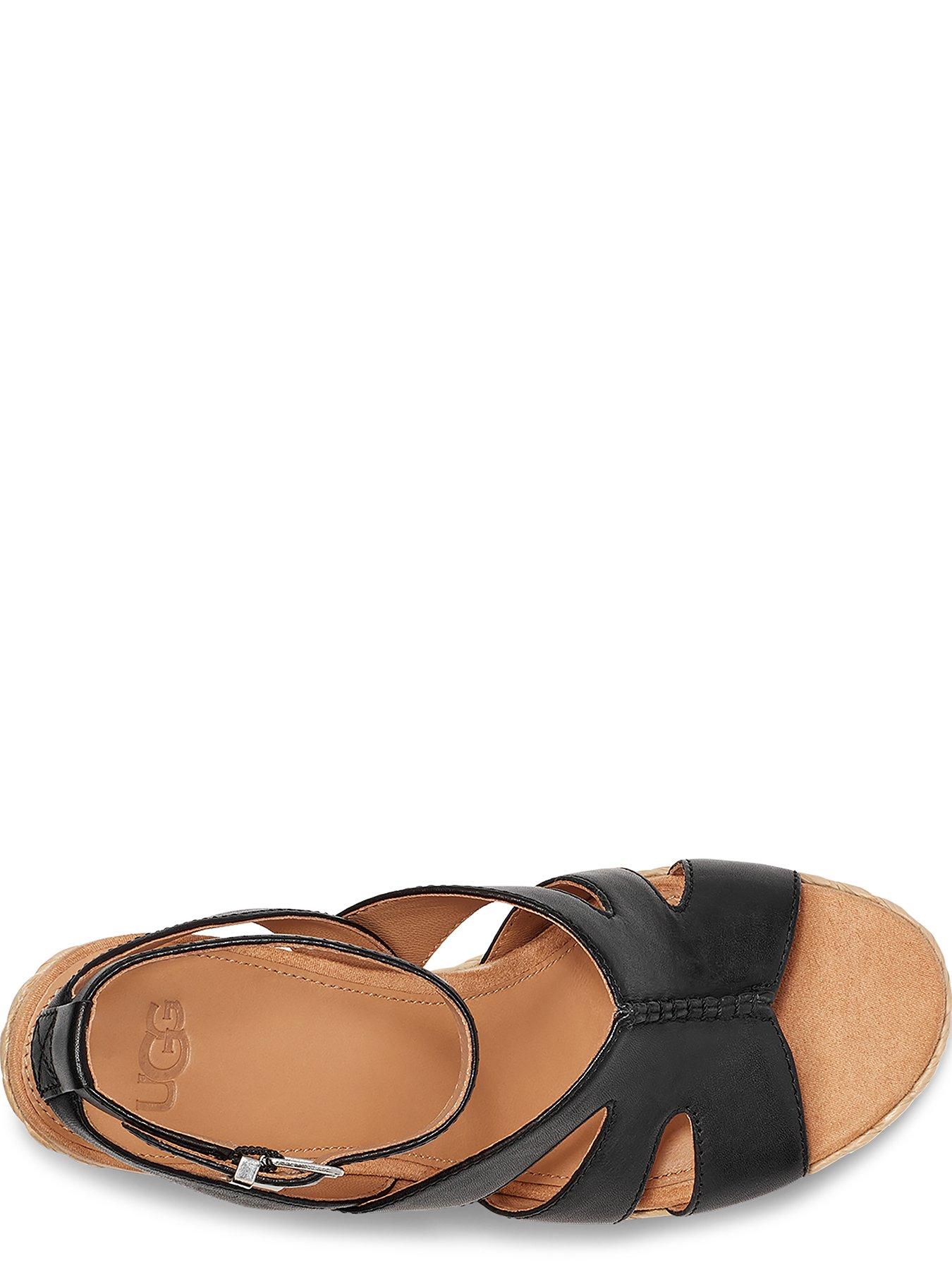 ugg-ugg-careena-wedge-sandal-black-leatheroutfit