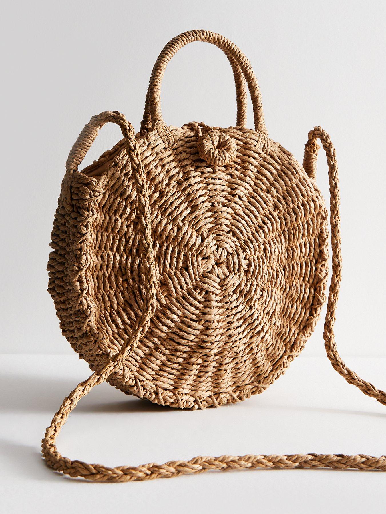 New Look Brown Woven Circle Crossbody Bag Very Ireland