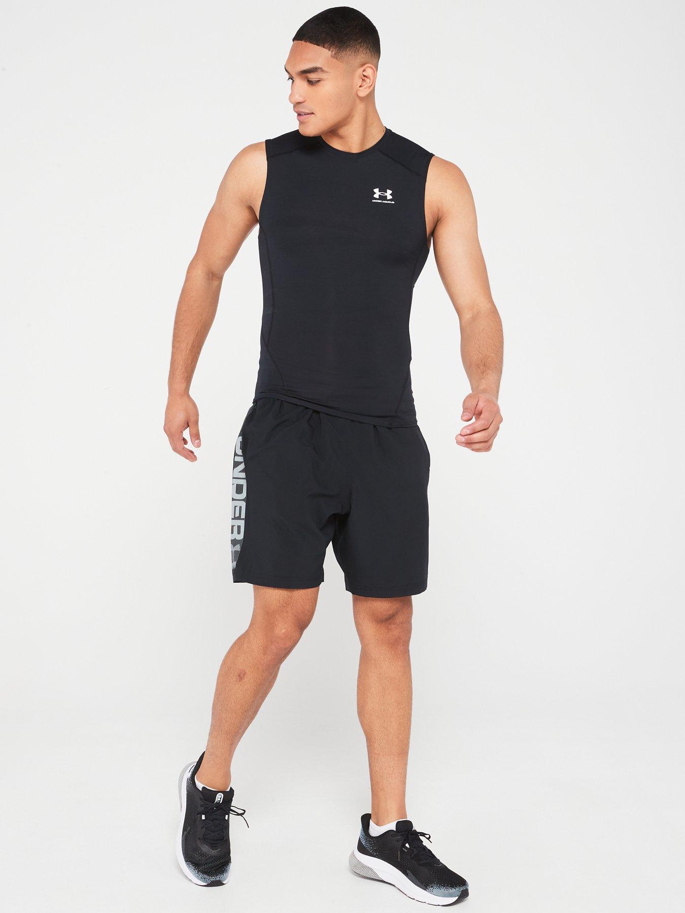 Image 3 of 5 of UNDER ARMOUR Men's Training Heat Gear Compression Top - Black/White