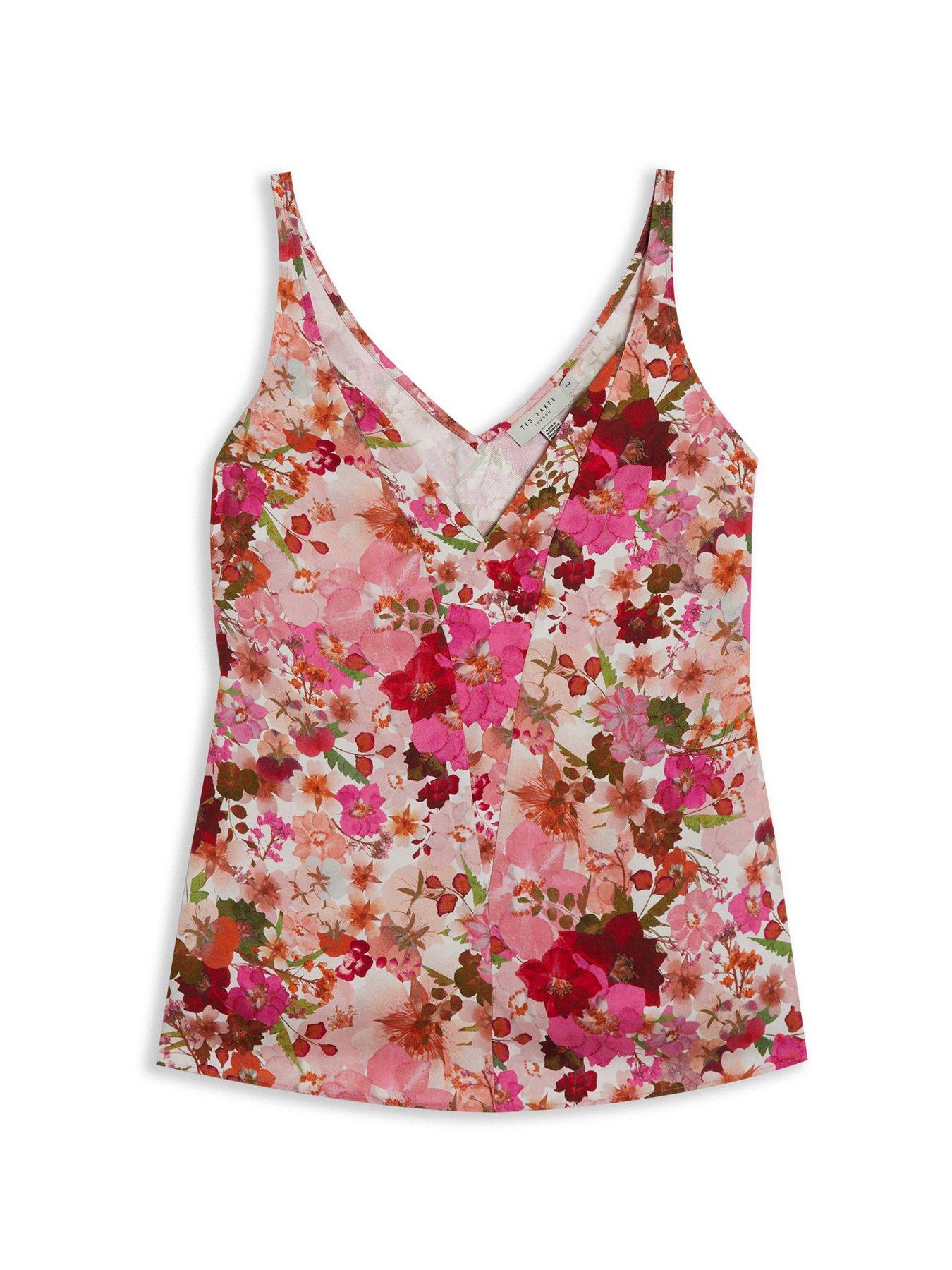 ted-baker-sorapia-printed-v-neck-cami-pinkoutfit