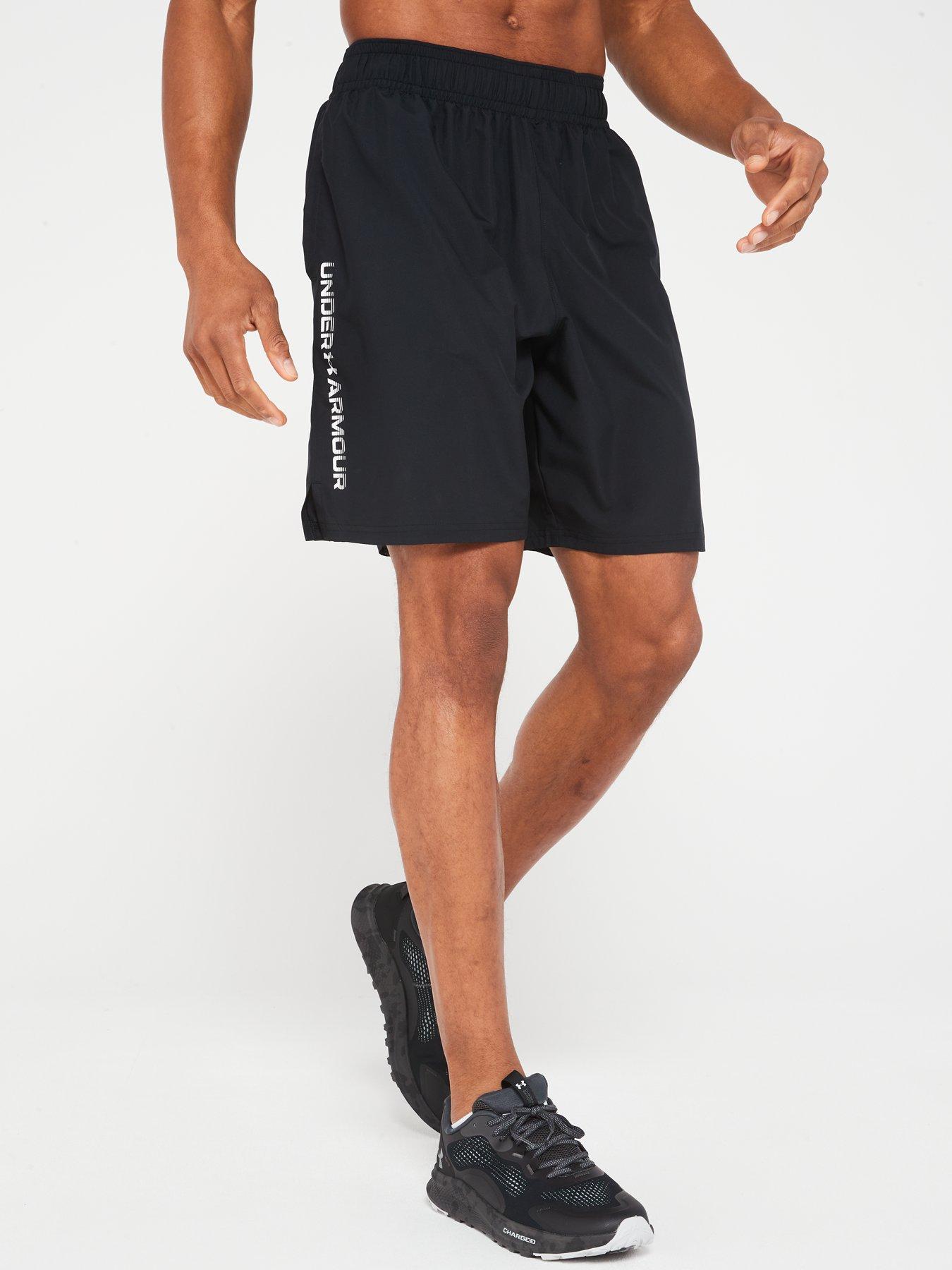 Under Armour Men's Training Woven Wordmark Shorts - Black/White in Black / / White