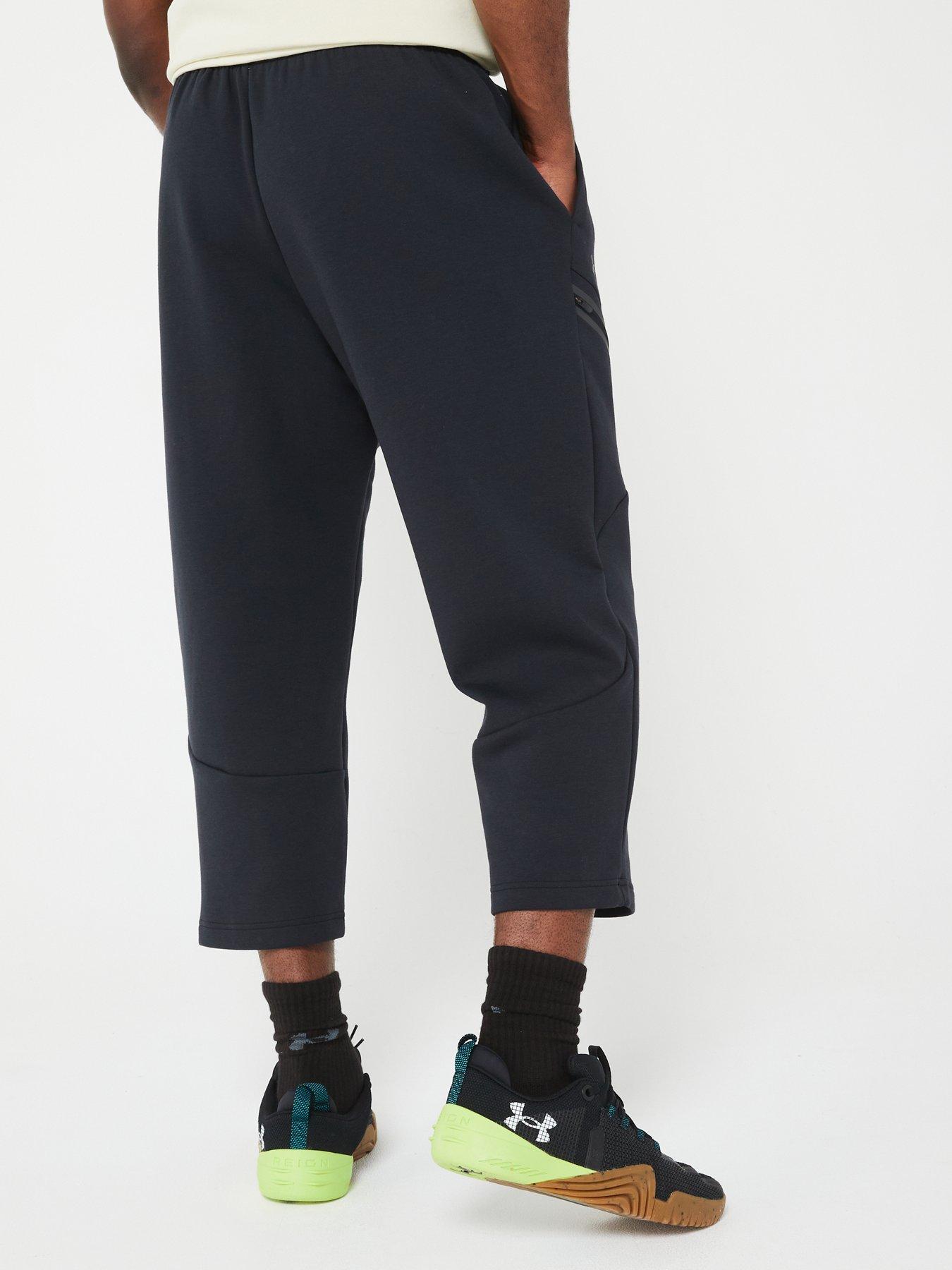 under-armour-mens-unstoppable-fleece-baggy-crop-pants-blackstillFront